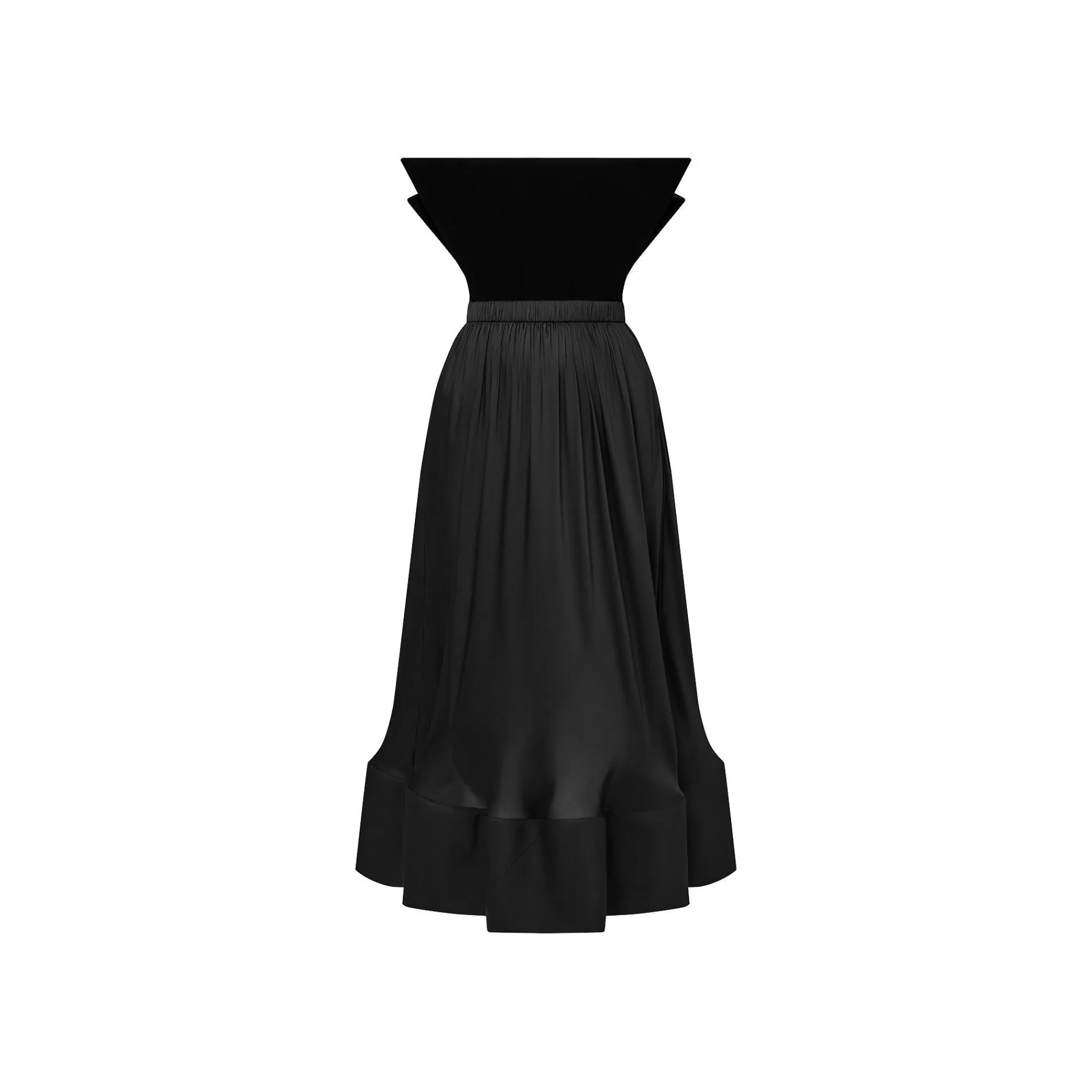 Store Louis Vuitton 3D Bustier Velvet Hem Dress