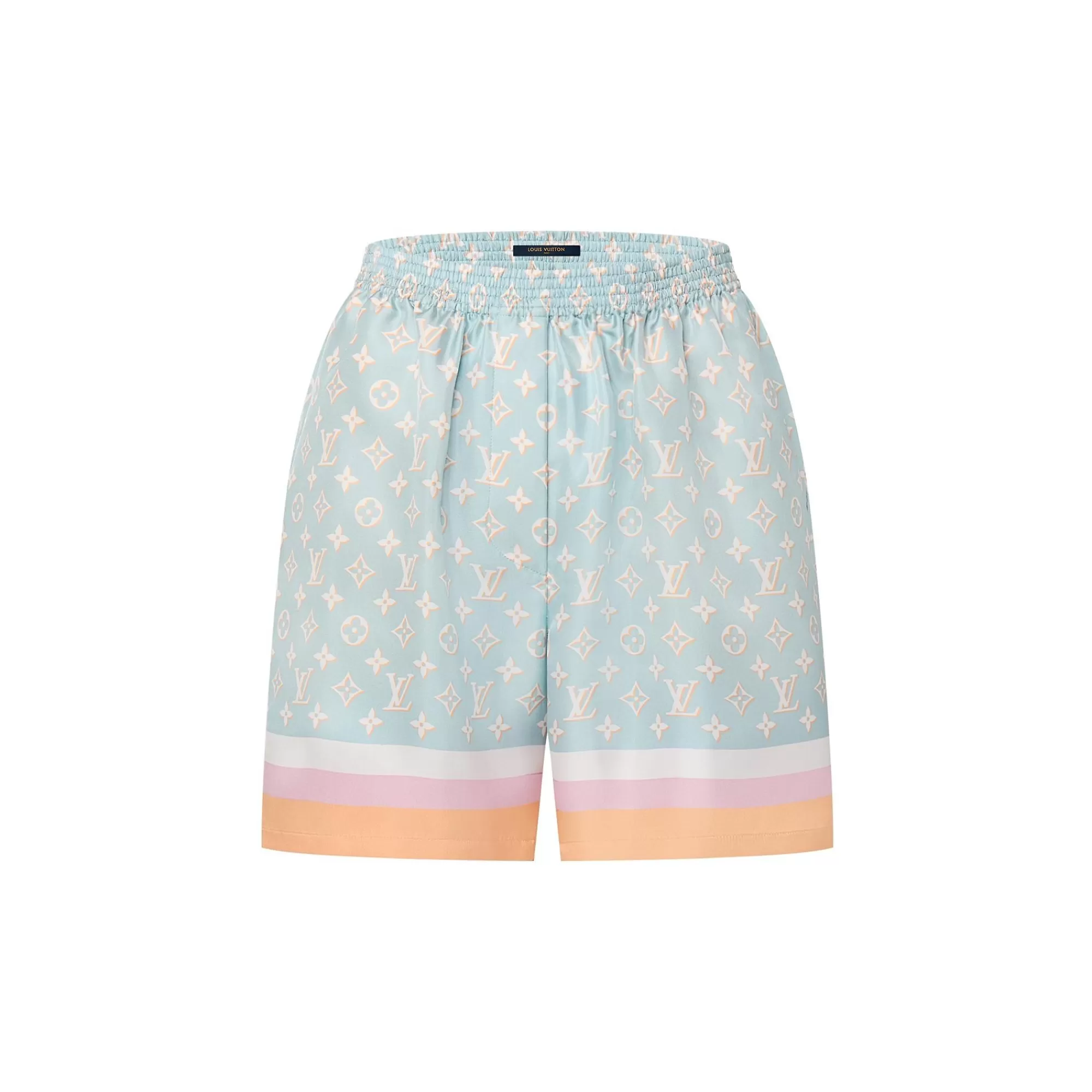 Store Louis Vuitton 3D Monogram Stripe Accent Pajama Shorts