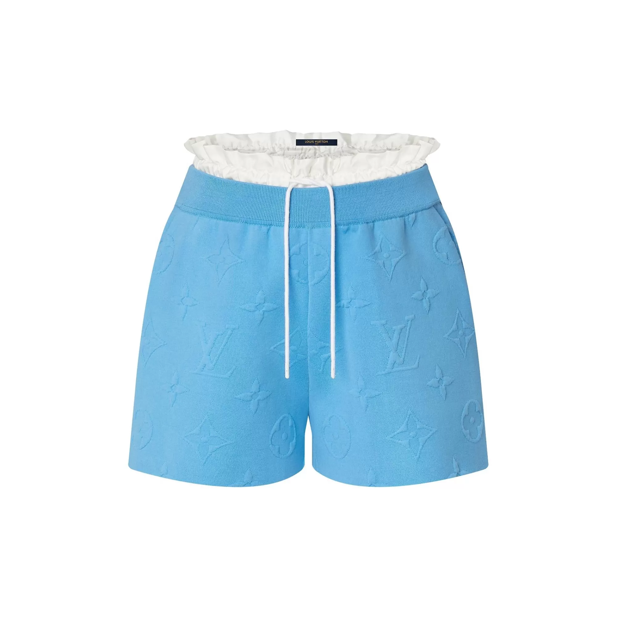 Fashion Louis Vuitton 3D Monogram Trompe L'Oeil Mini Shorts Hard Blue