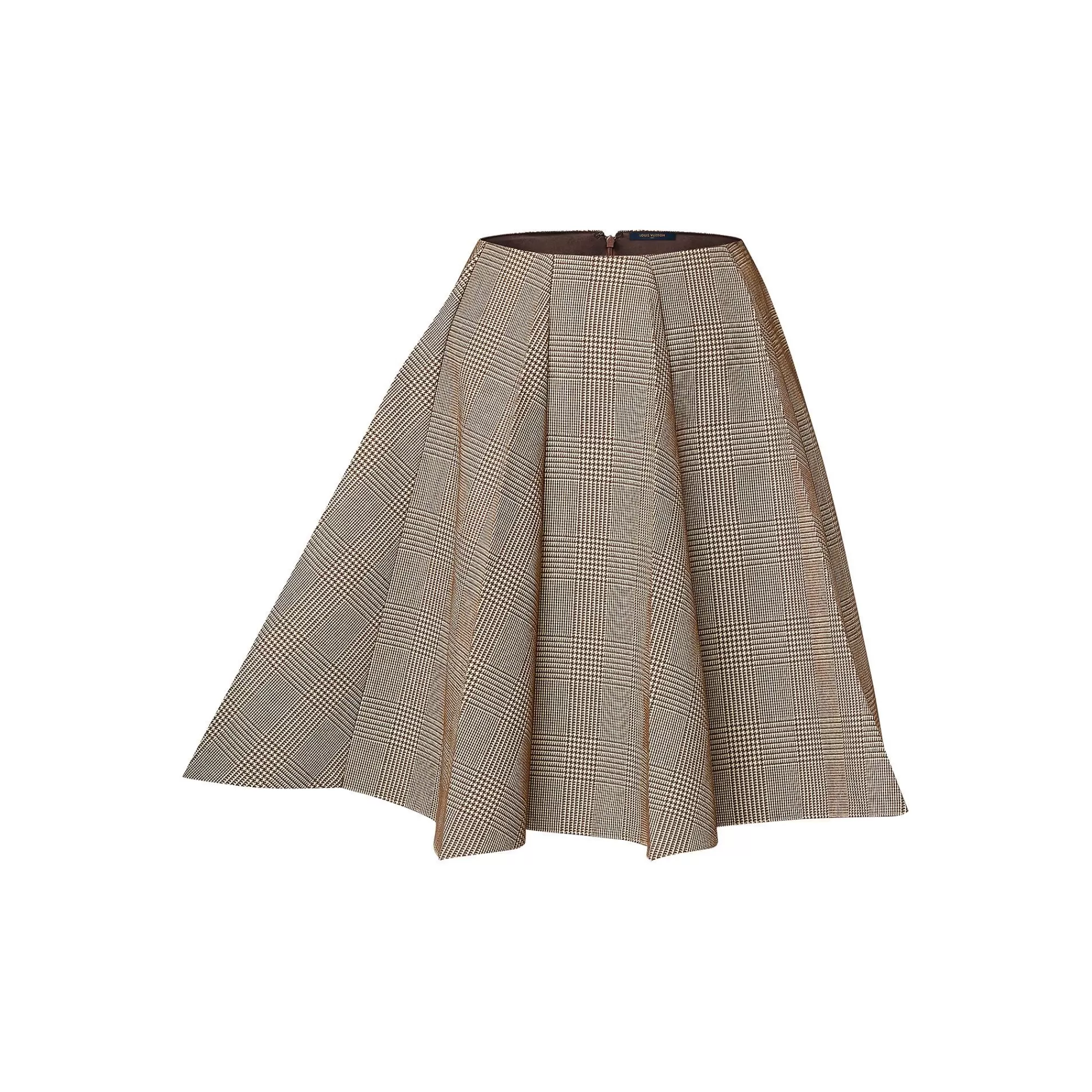 Outlet Louis Vuitton 3D Pleat Prince Of Wales Skirt