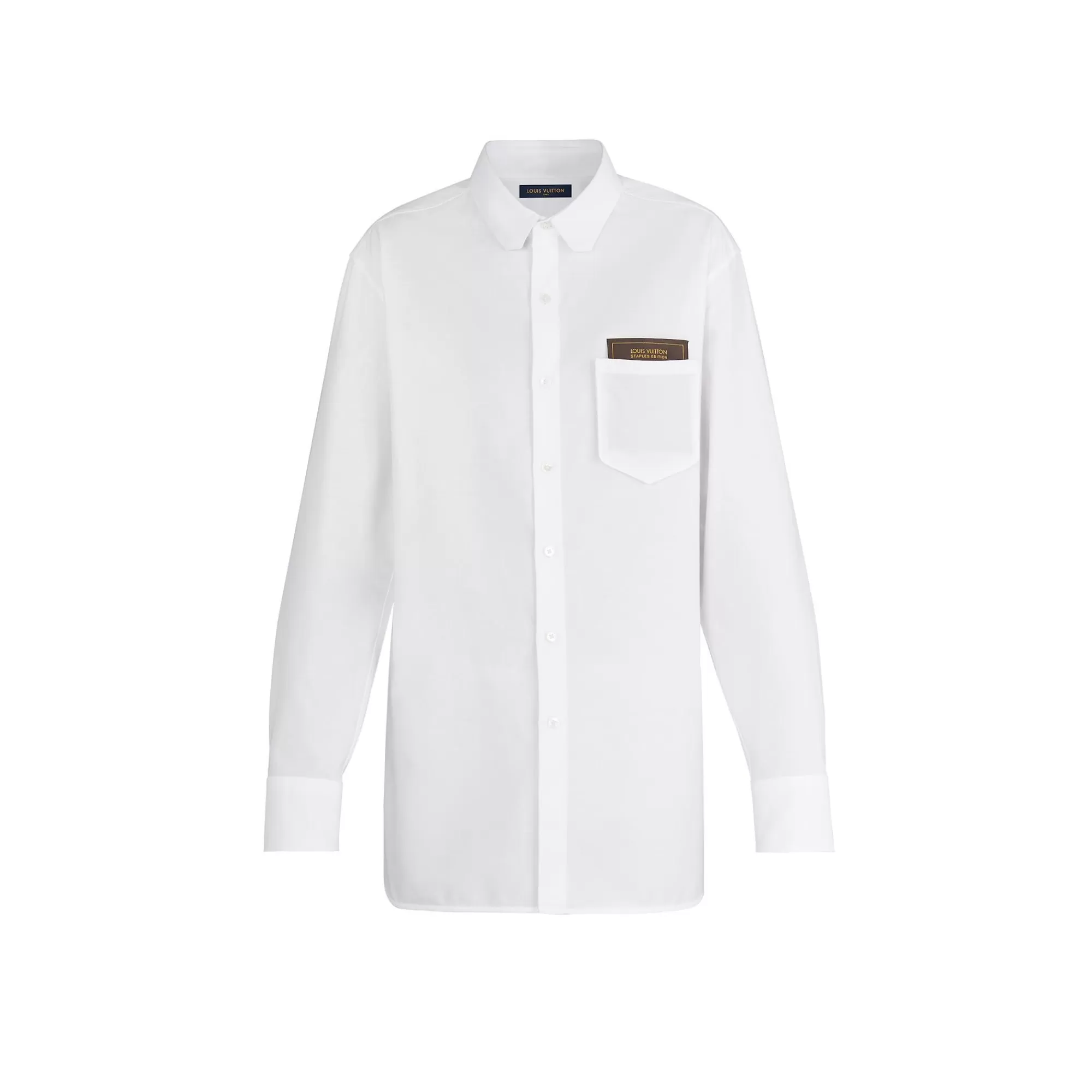 Fashion Louis Vuitton 3D Pocket Oxford Dna Shirt White