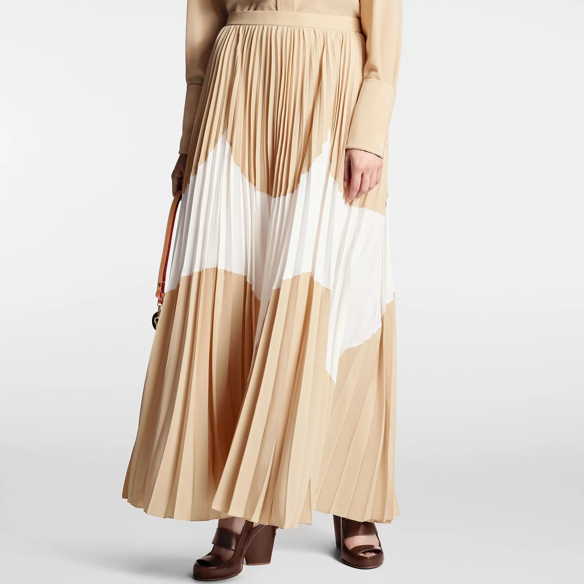 New Louis Vuitton Abstract Insert Pleated Skirt