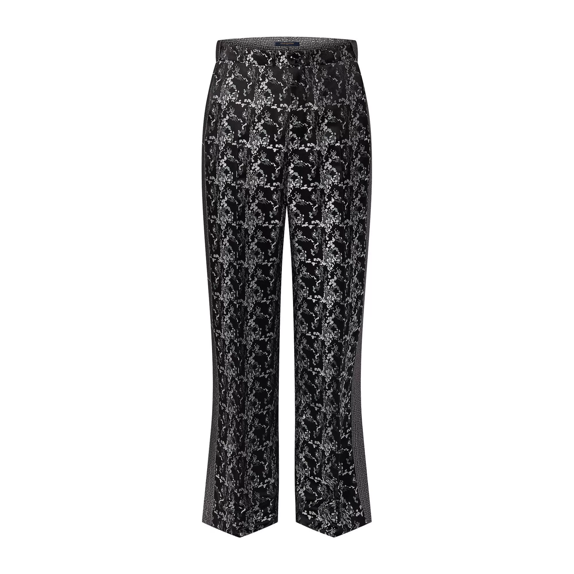 Cheap Louis Vuitton Abstract Jacquard Flared Pants Black