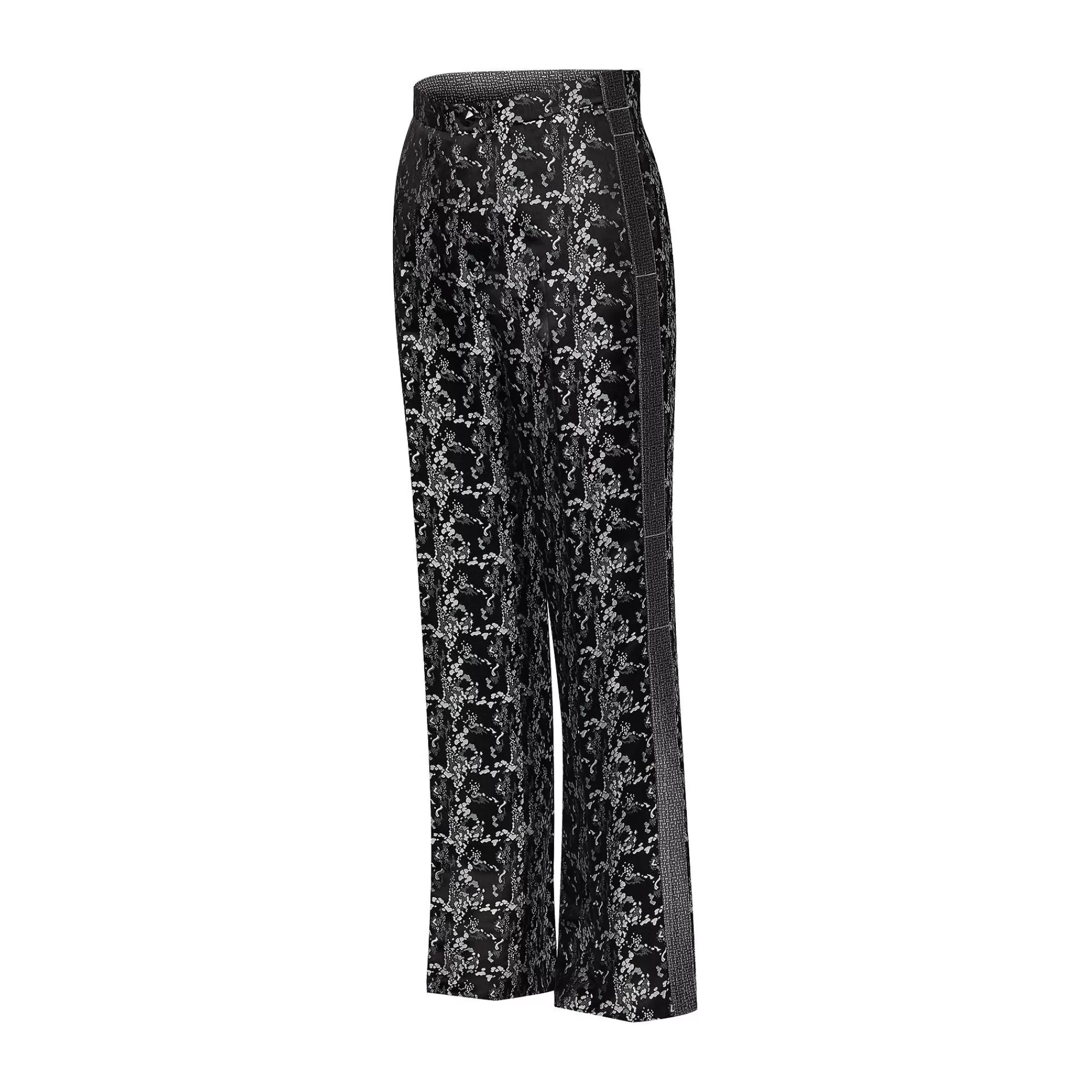 Cheap Louis Vuitton Abstract Jacquard Flared Pants Black