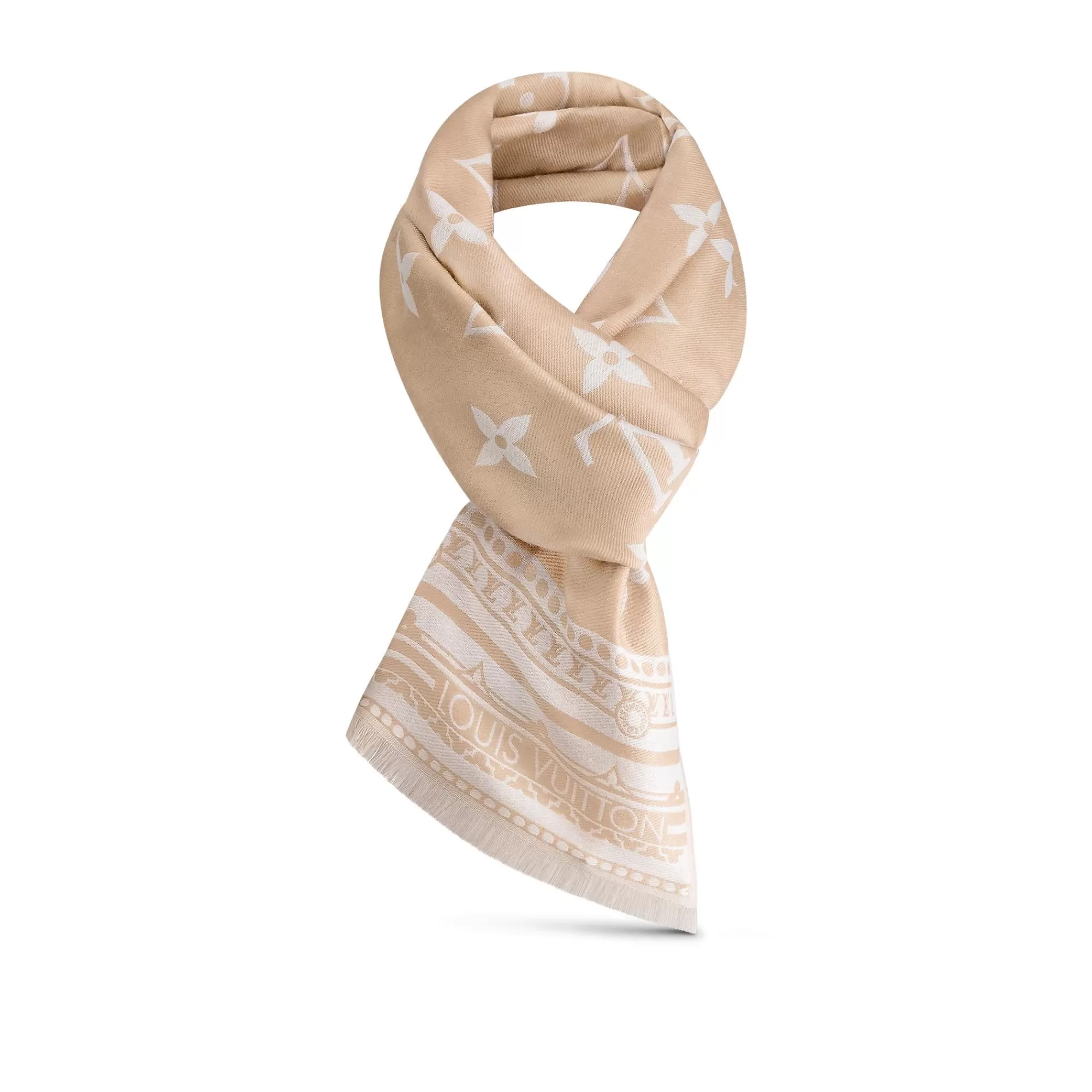 Clearance Louis Vuitton Amazingram Stole Beige