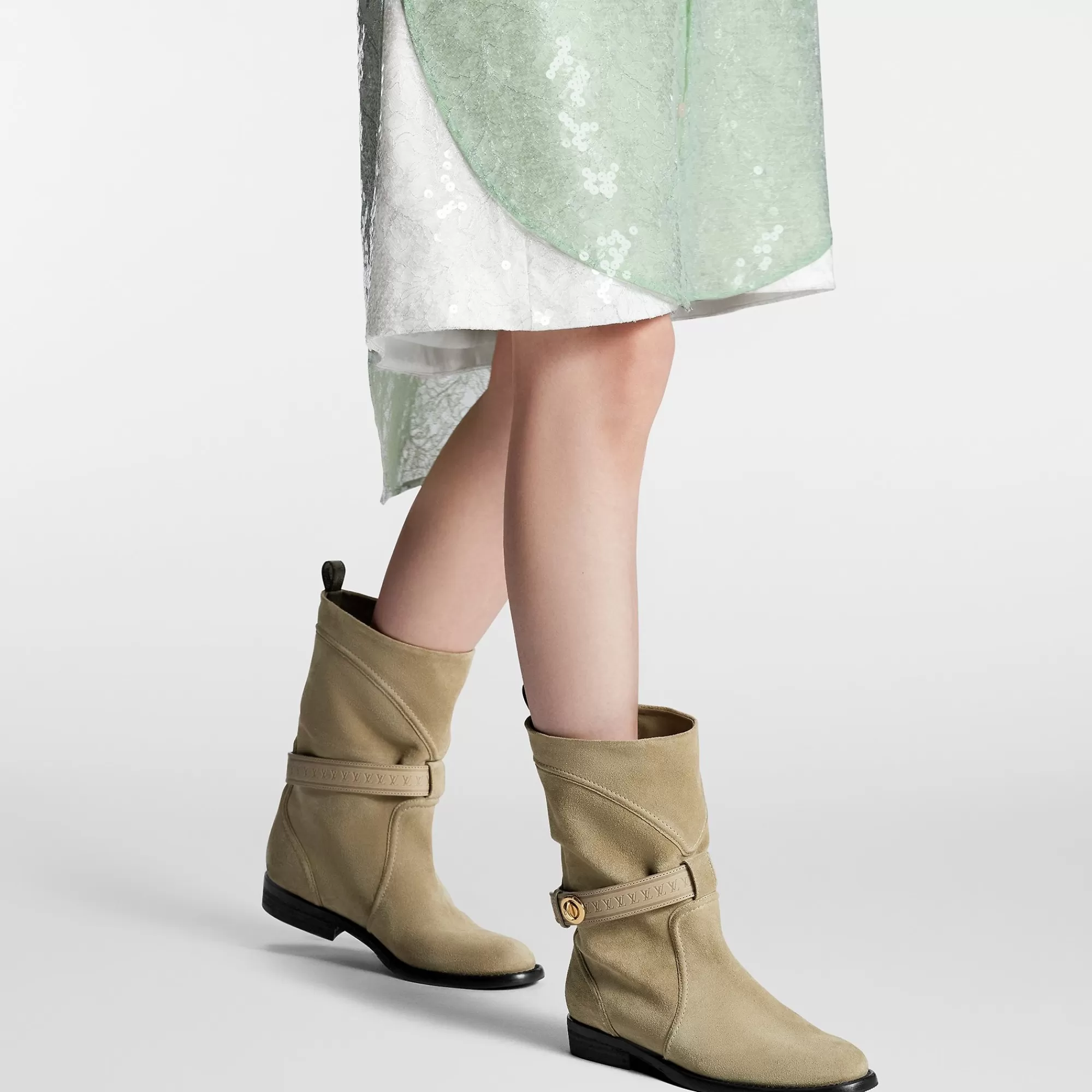 New Louis Vuitton Amiral Flat Half Boot
