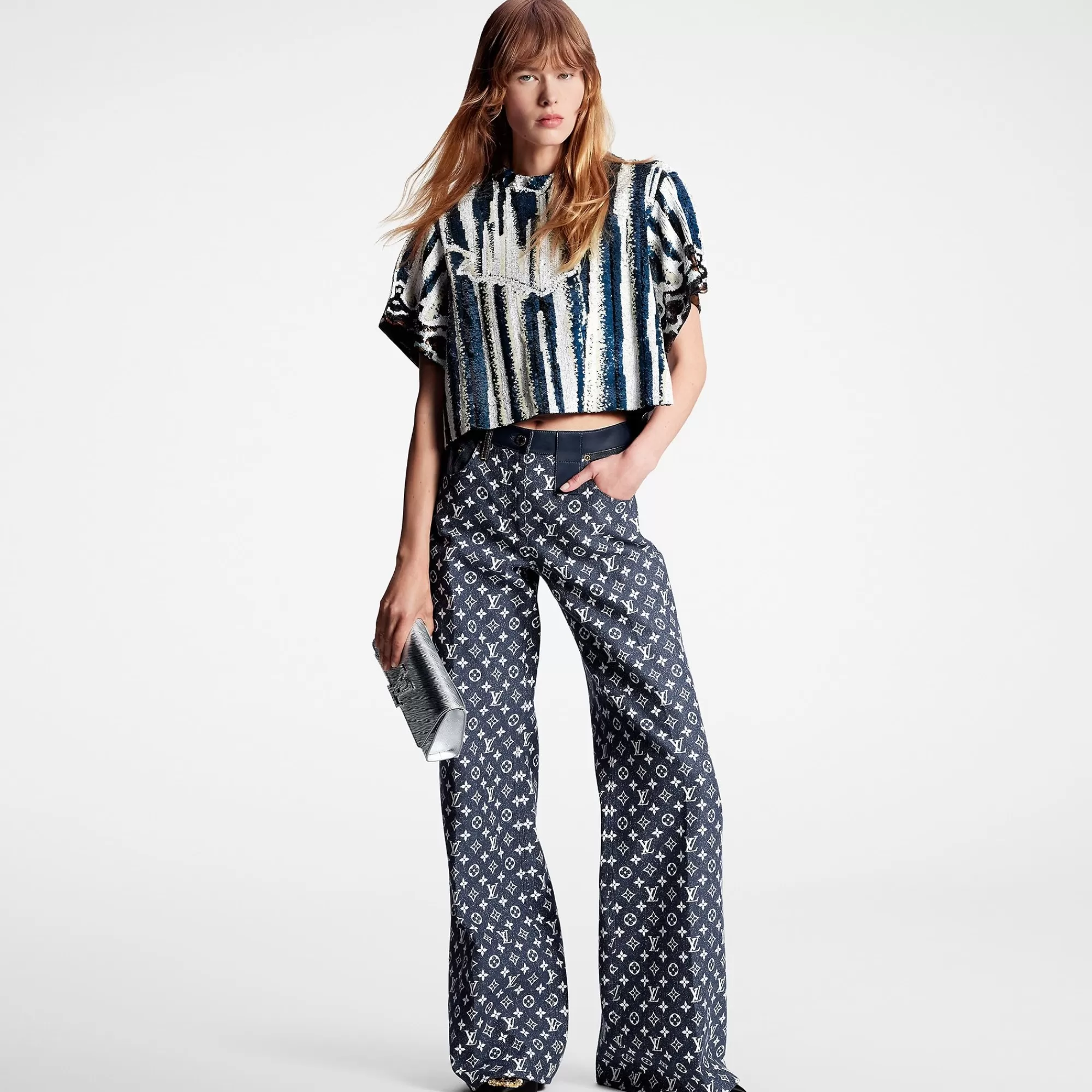 Discount Louis Vuitton Animal Sequin Crop Top