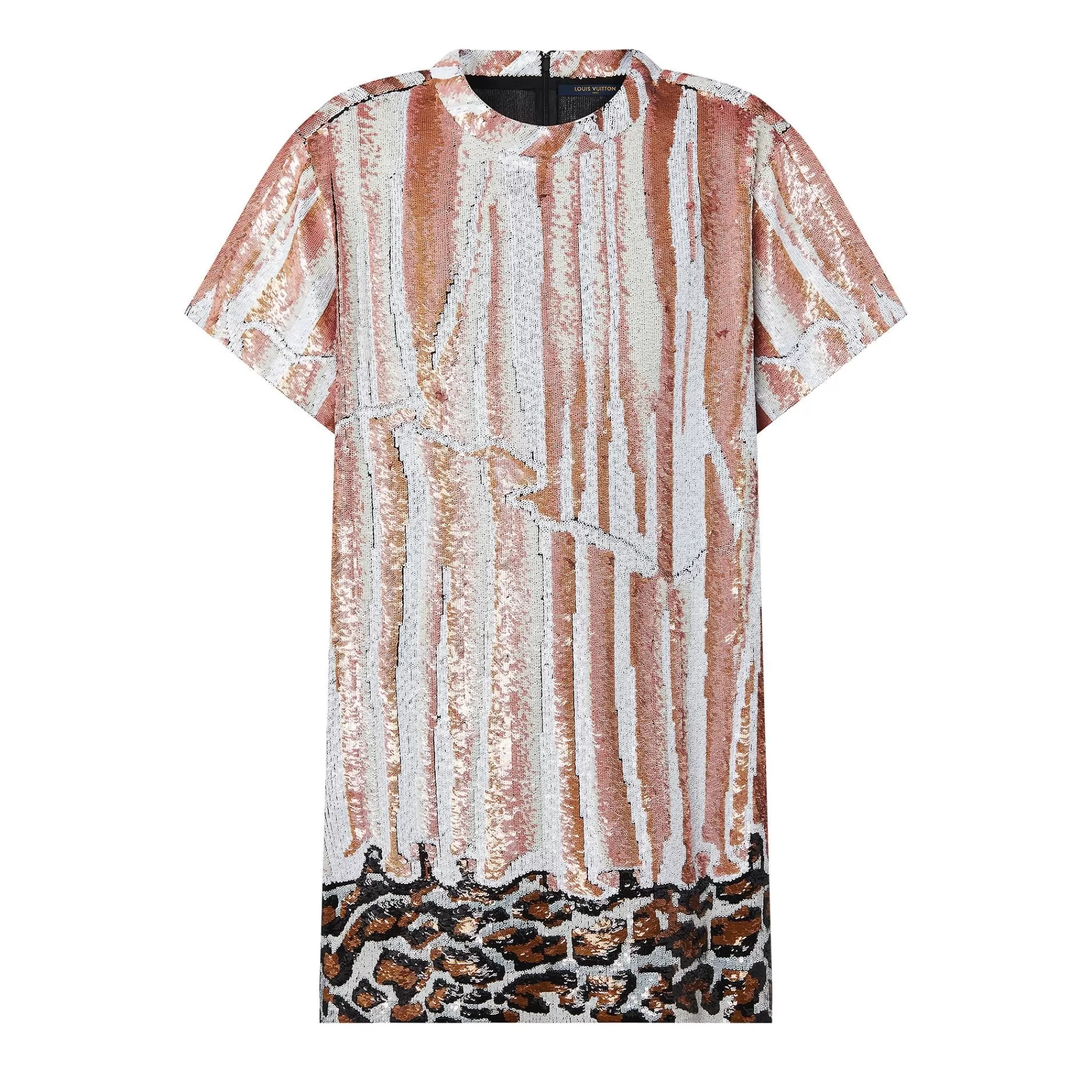 New Louis Vuitton Animal Sequin T-Shirt Dress