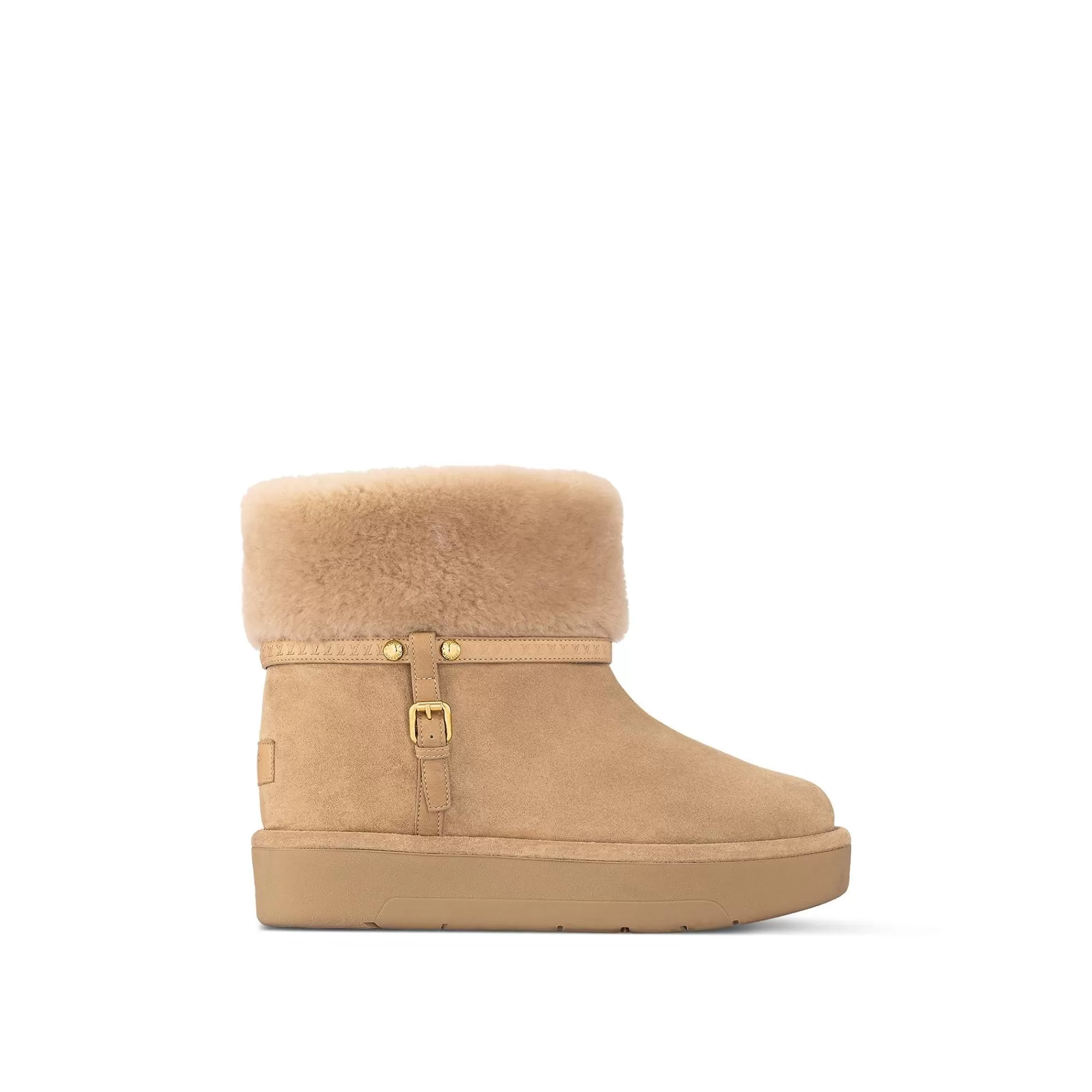 Fashion Louis Vuitton Aspen Platform Ankle Boot Beige