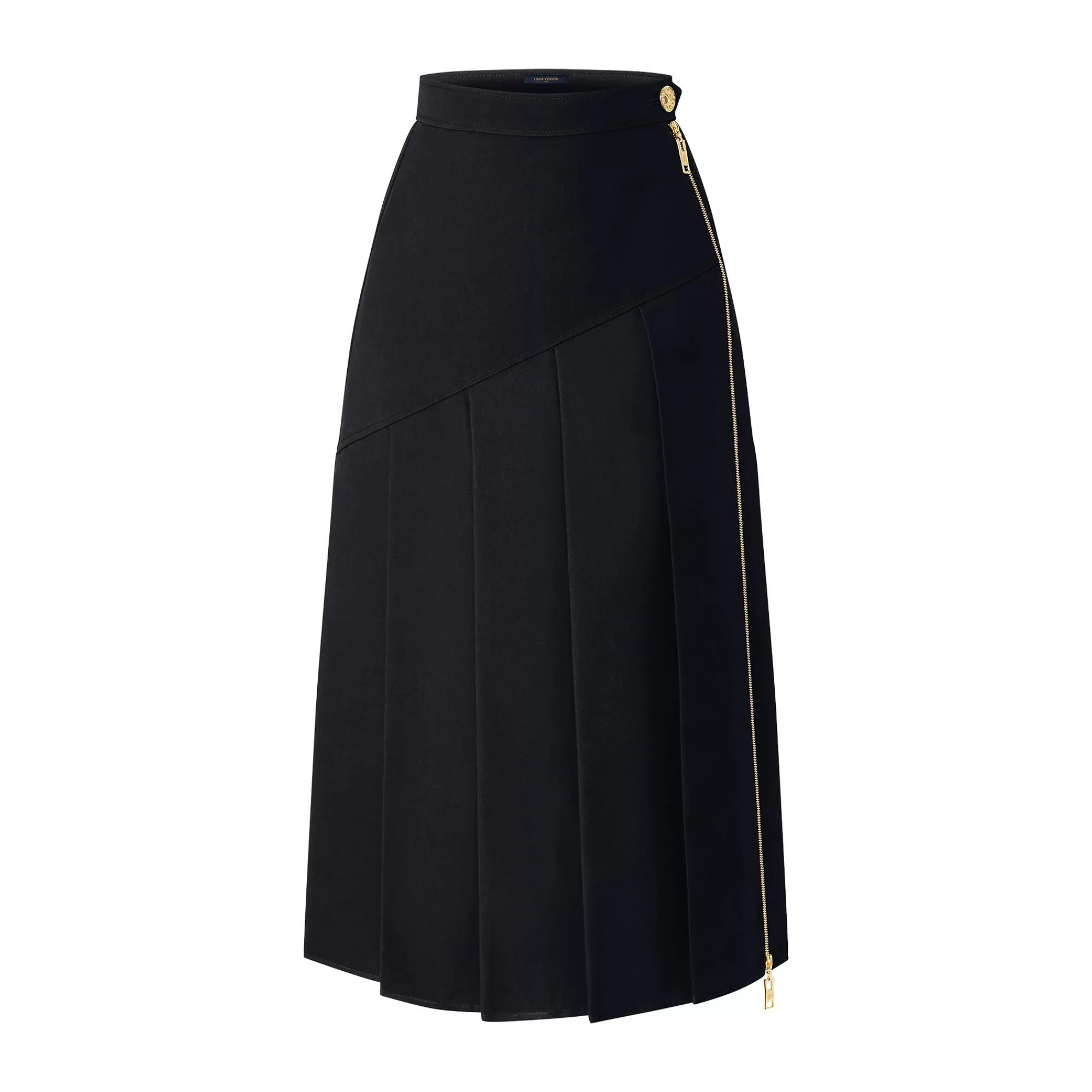 Cheap Louis Vuitton Asymmetrical Pleat Crepe Midi Skirt