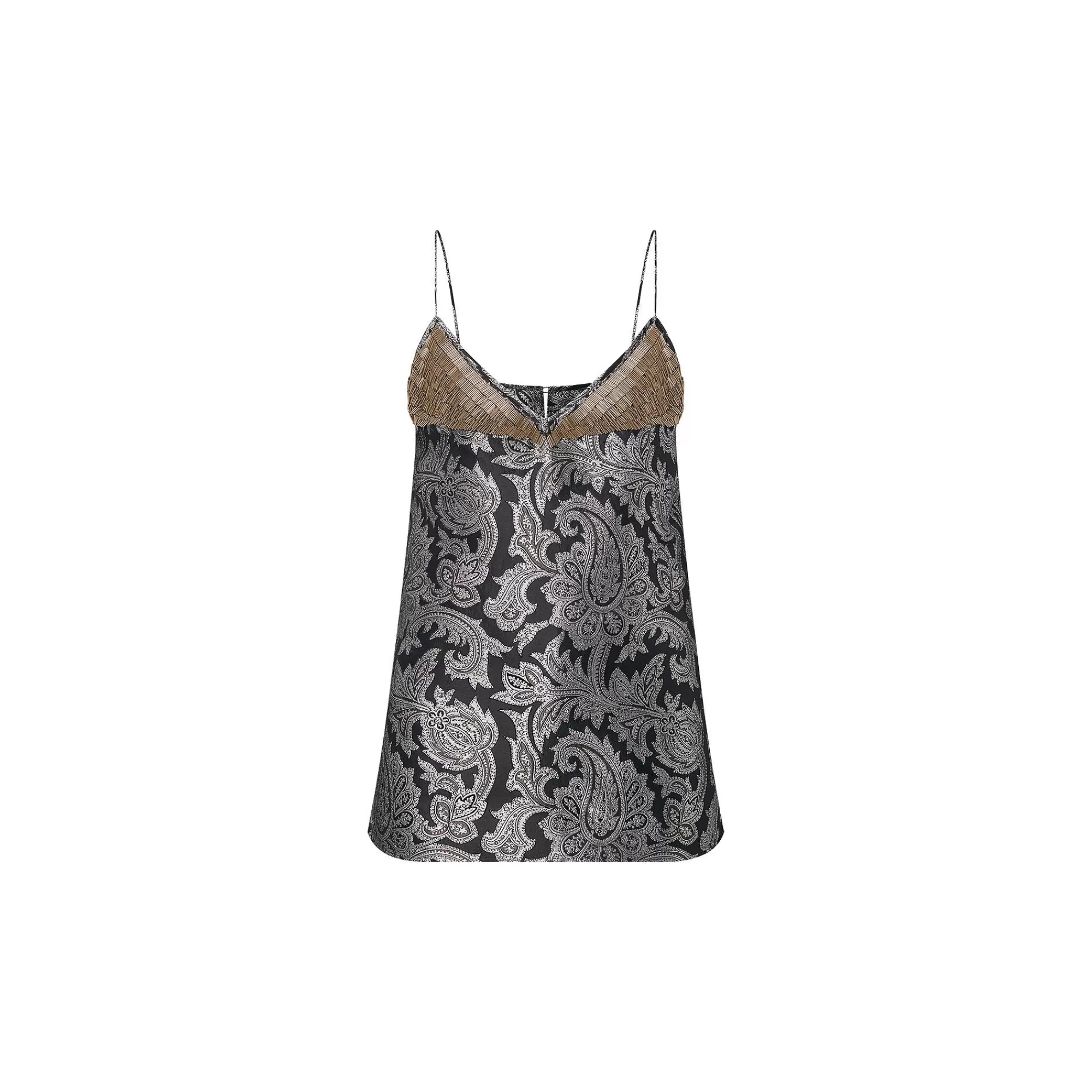 Online Louis Vuitton Bead Accent Paisley Camisole
