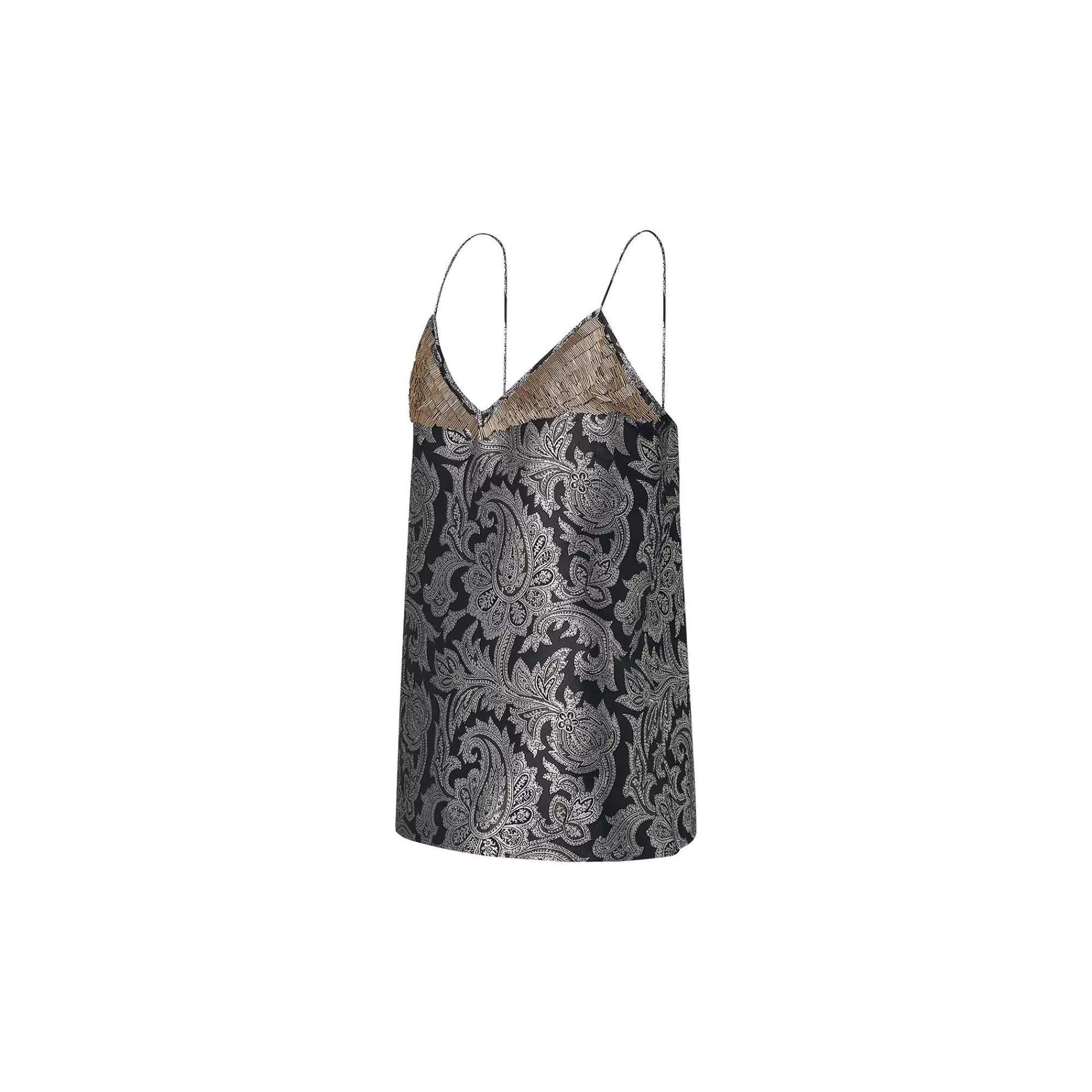 Online Louis Vuitton Bead Accent Paisley Camisole