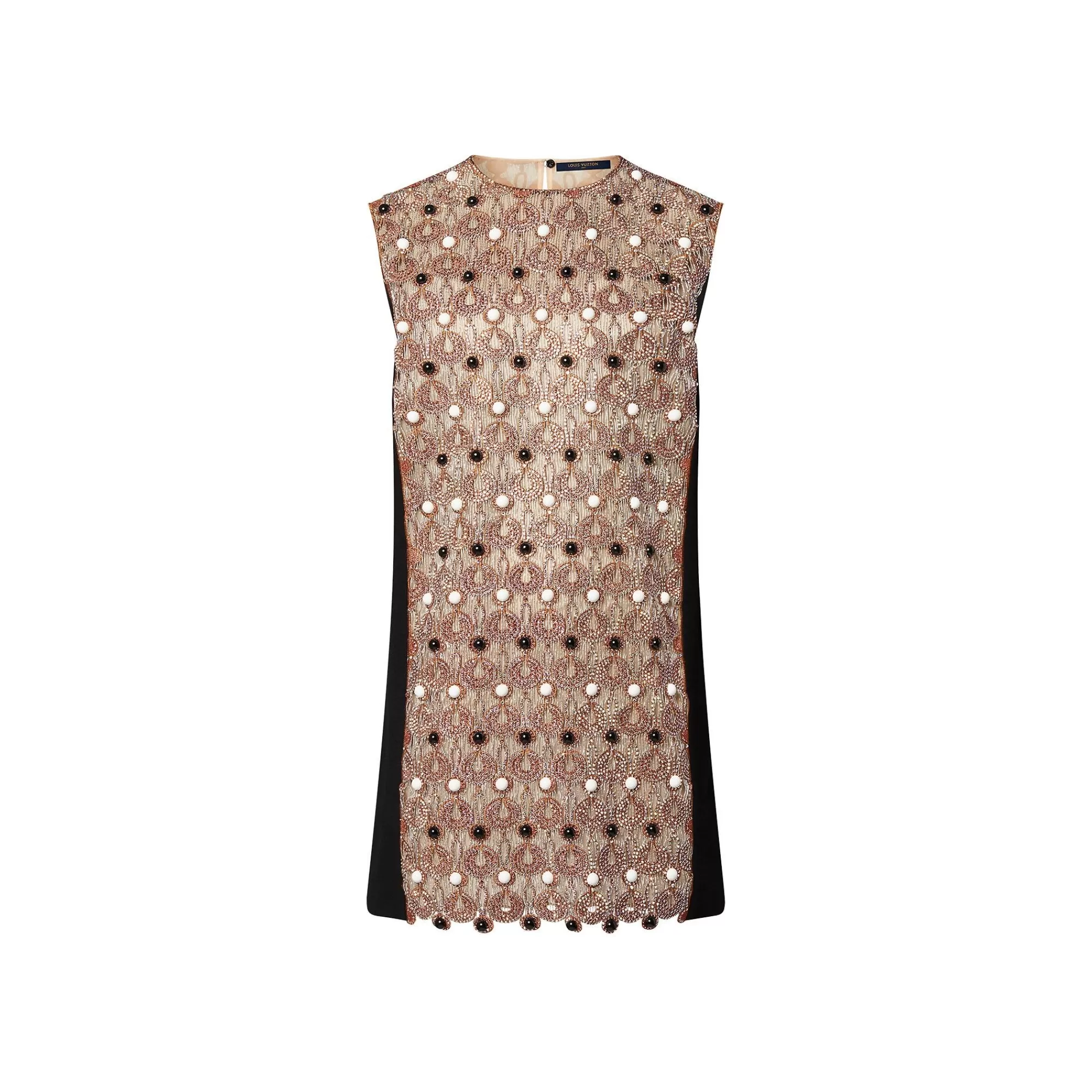 Cheap Louis Vuitton Beaded Embroidered Mini Dress