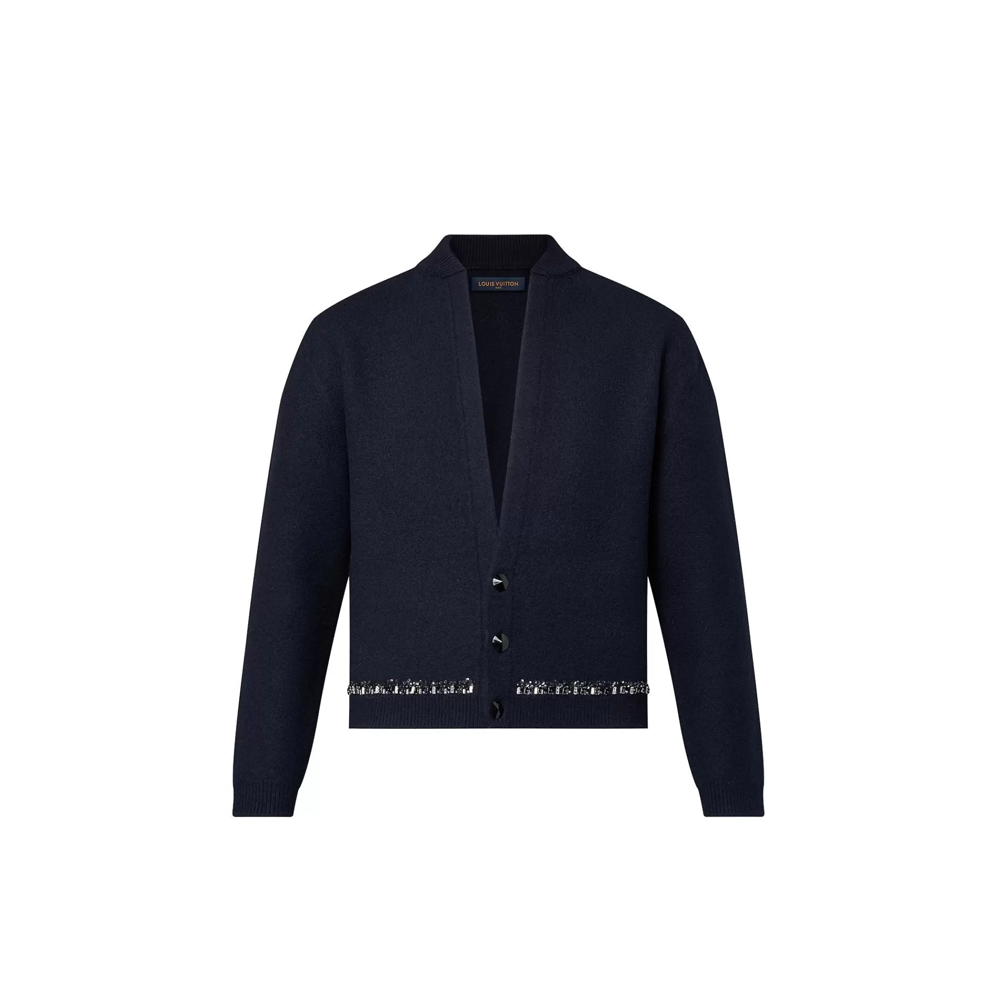 Store Louis Vuitton Beaded Trim Knit Cardigan