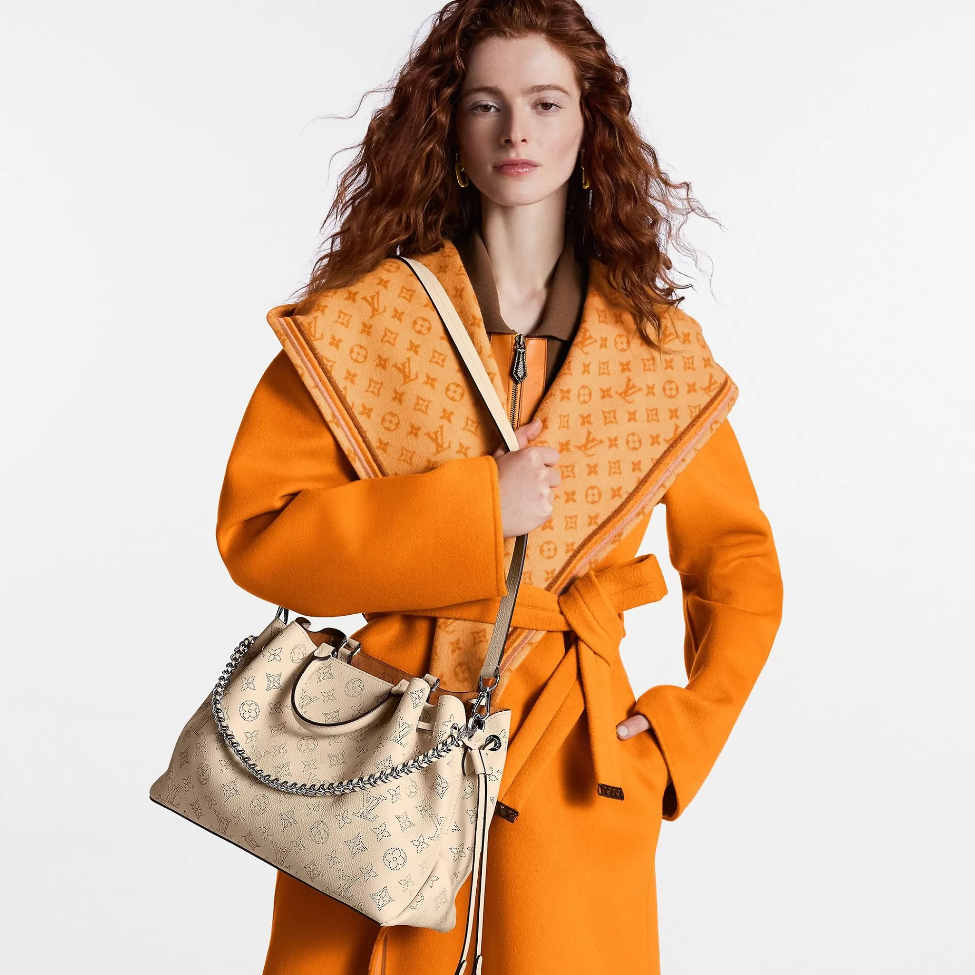 Shop Louis Vuitton Bella Tote Cream