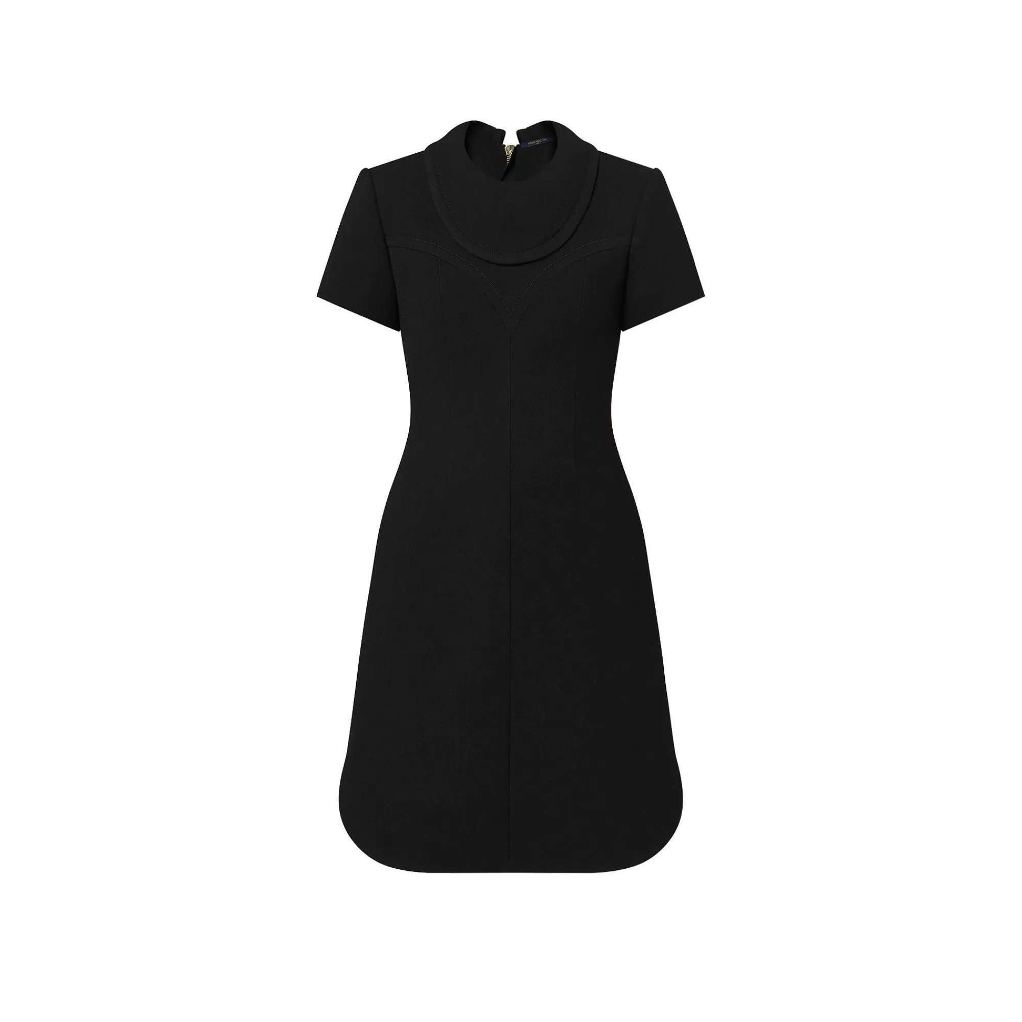 Discount Louis Vuitton Bib Collar Fitted Dress