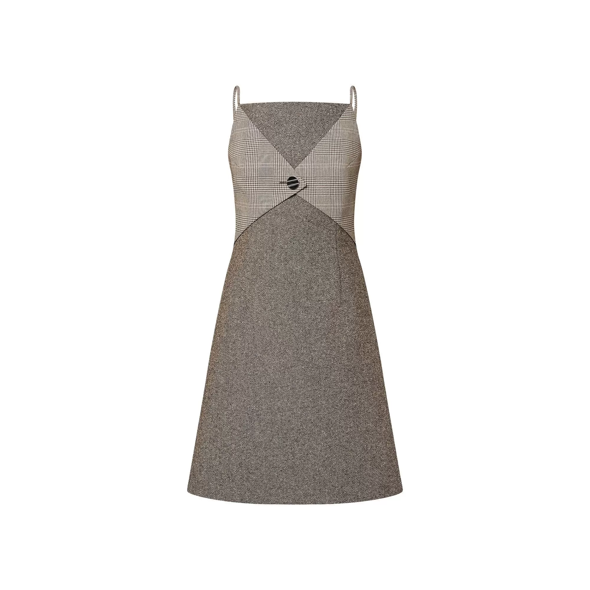 Hot Louis Vuitton Bi-Material A-Line Dress