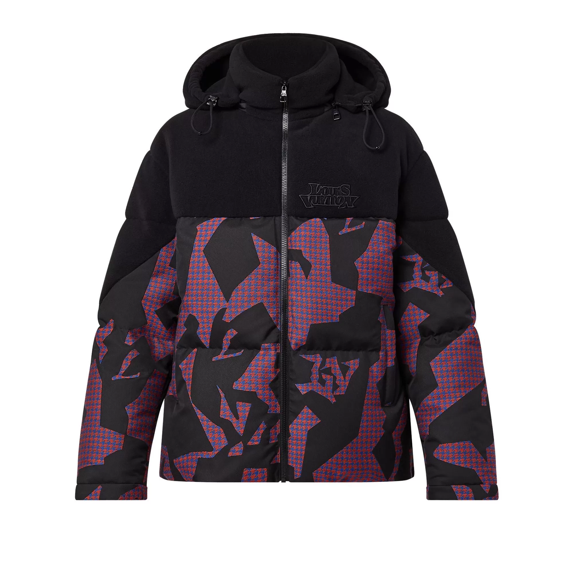 Clearance Louis Vuitton Bimaterial Hooded Down Jacket