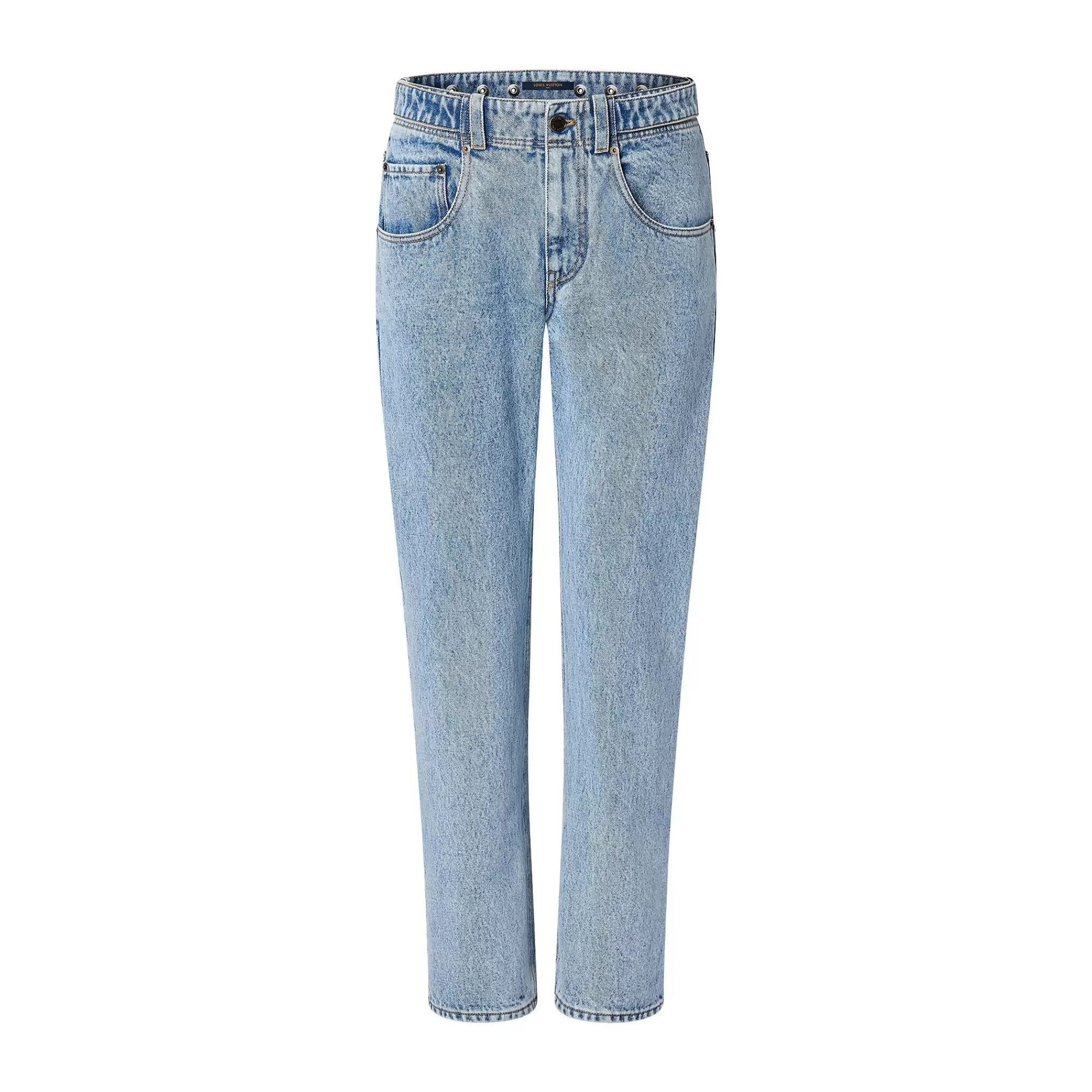 Discount Louis Vuitton Bleached Denim Jeans