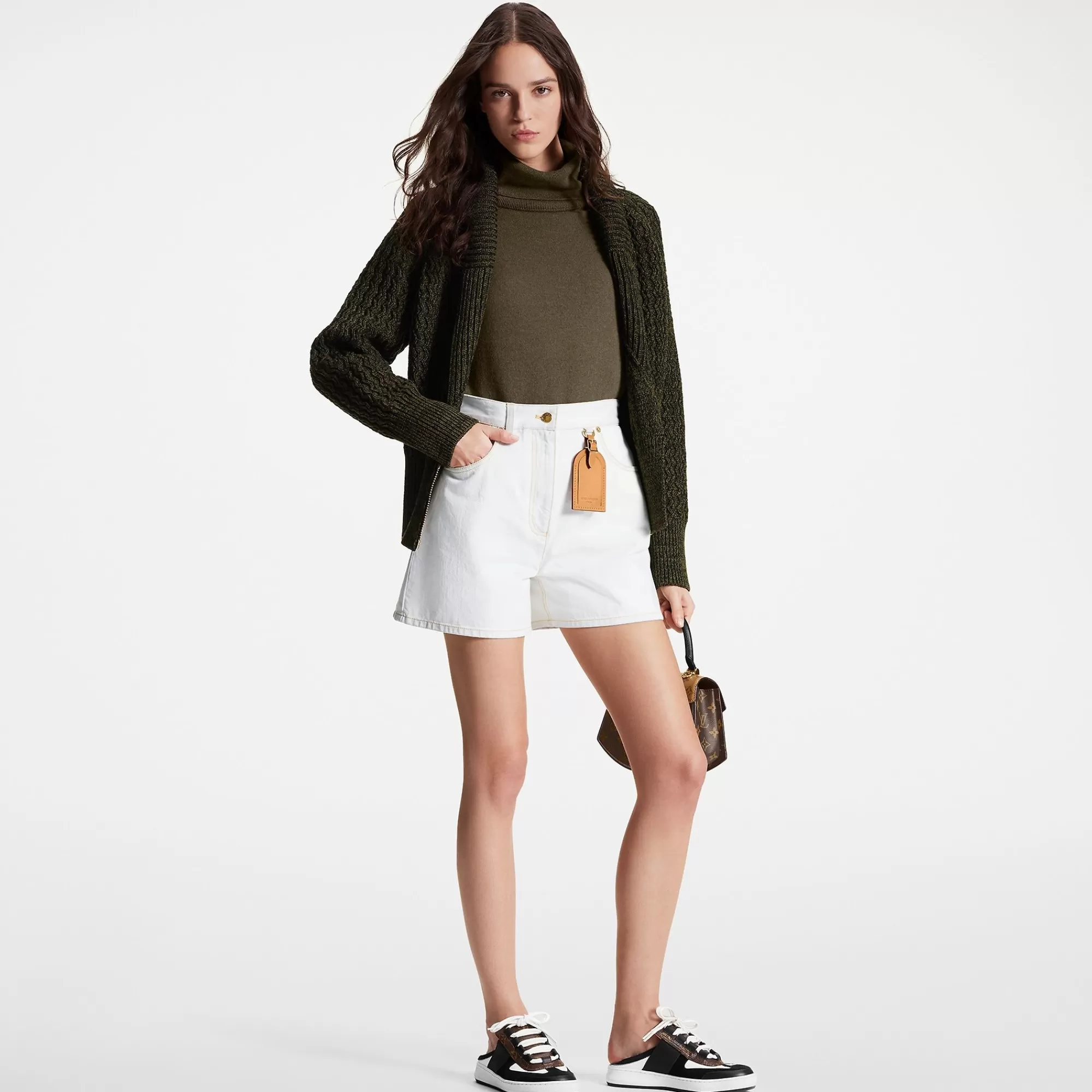 Fashion Louis Vuitton Bleached Denim Shorts
