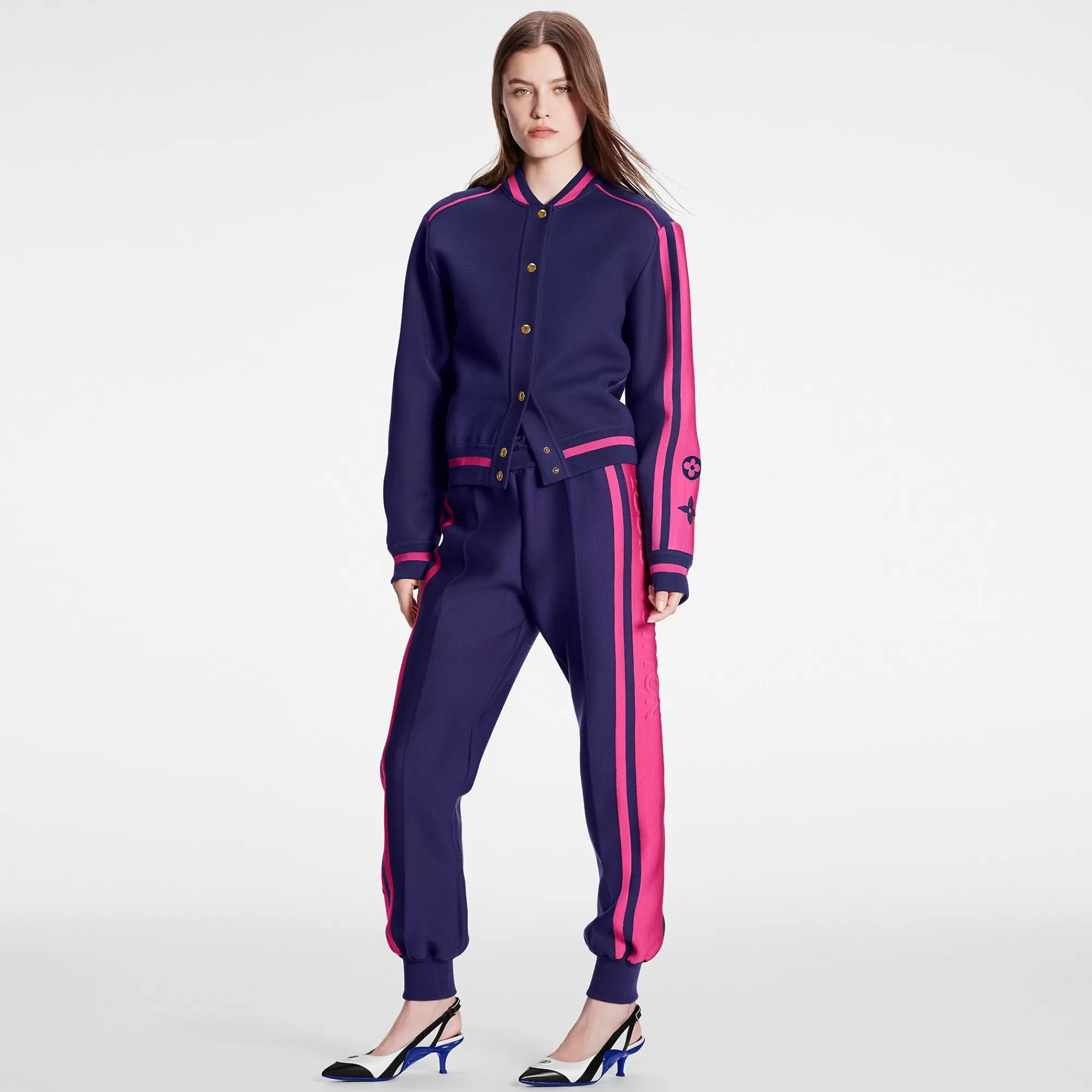 Fashion Louis Vuitton Block Knit Jogging Pants