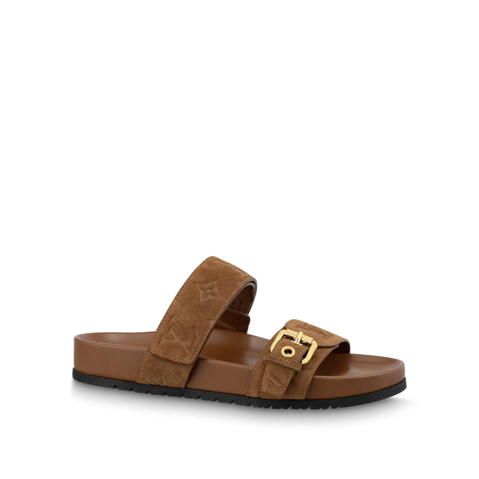 Shop Louis Vuitton Bom Dia Flat Comfort Mule Cognac