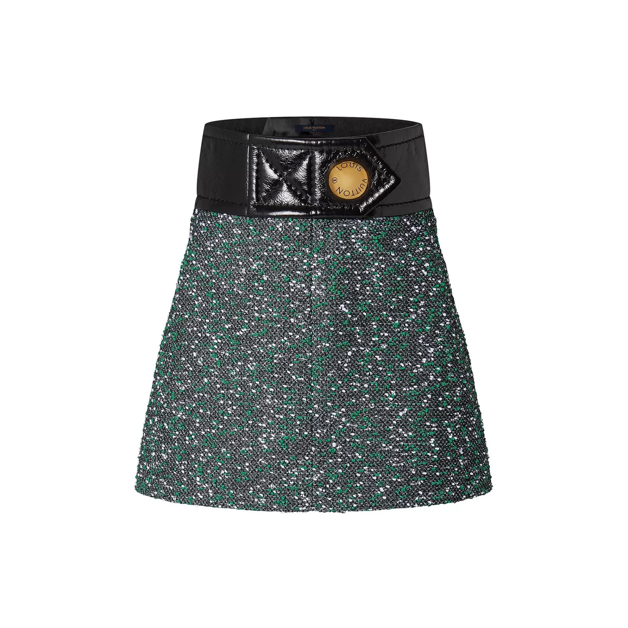 Hot Louis Vuitton Boucle Oversized Belt A-Line Mini Skirt