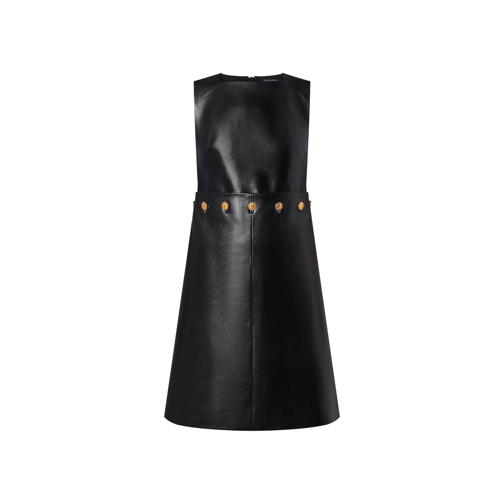Online Louis Vuitton Button Waist Leather Dress