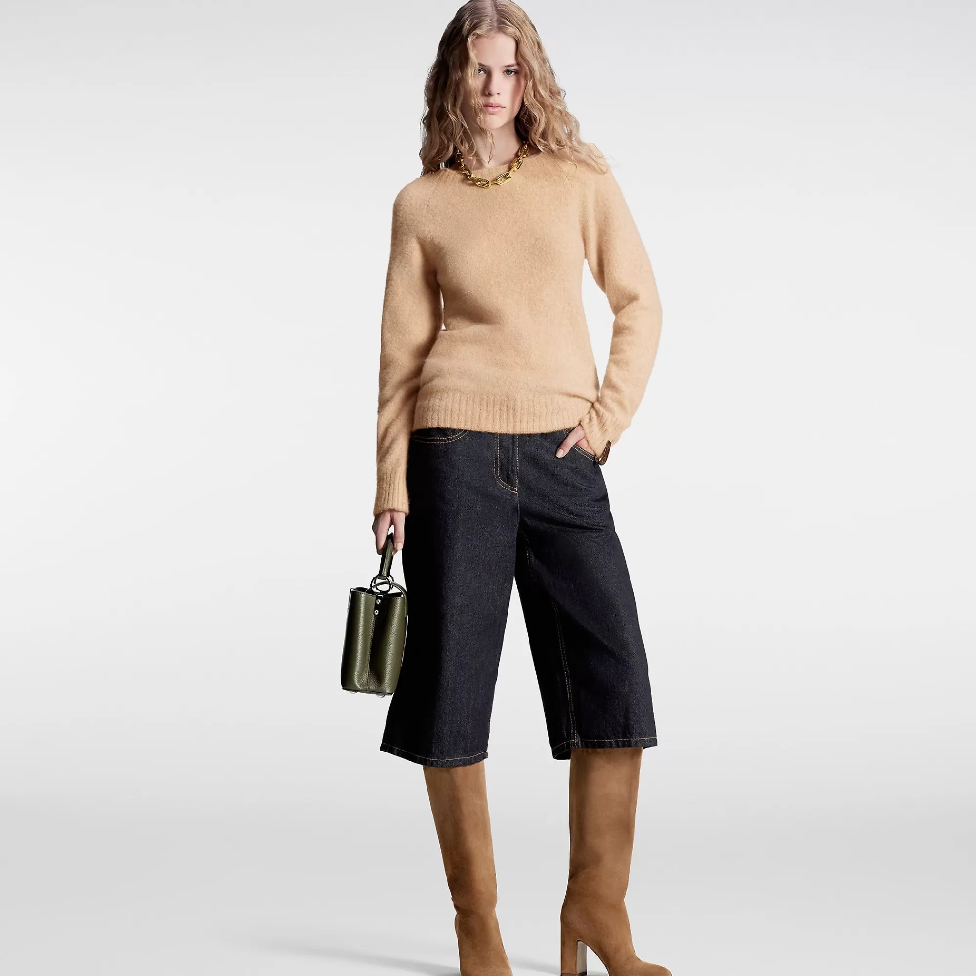 Shop Louis Vuitton Camel Pullover