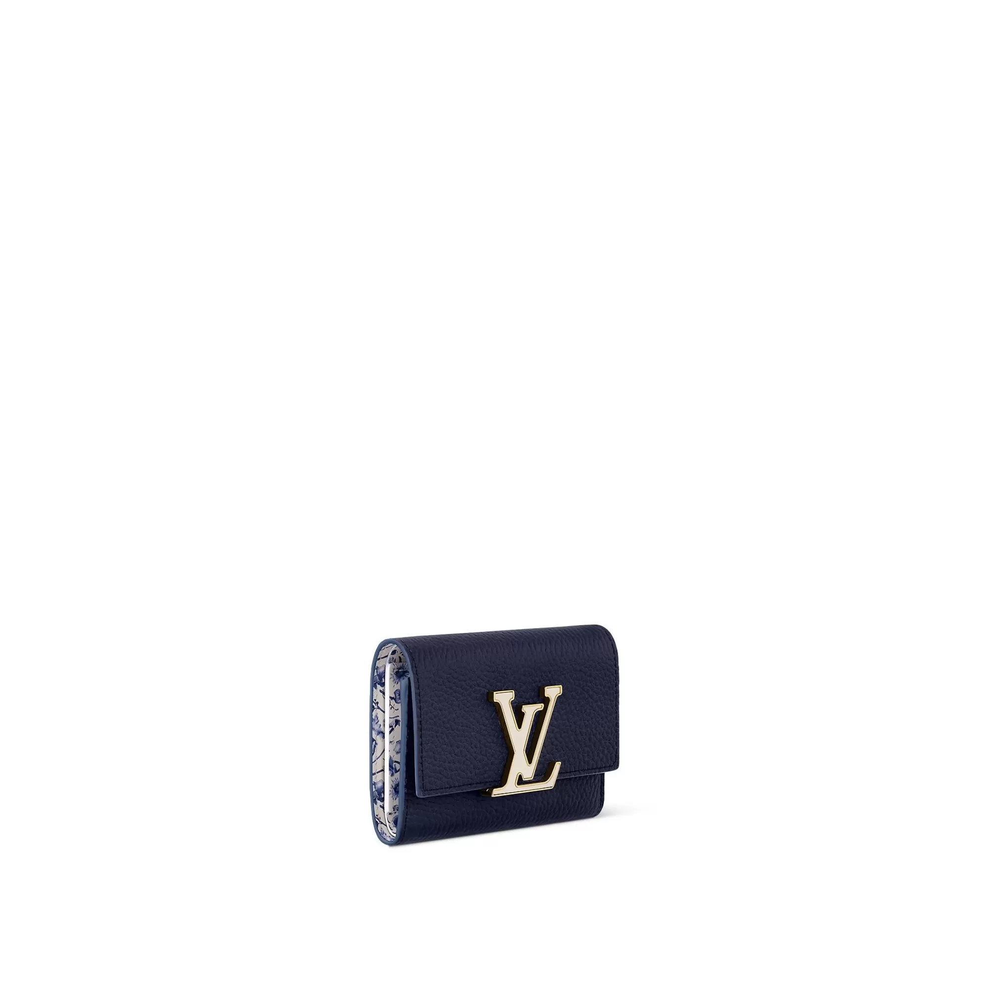 Shop Louis Vuitton Capucines Compact Maxi Wallet Navy