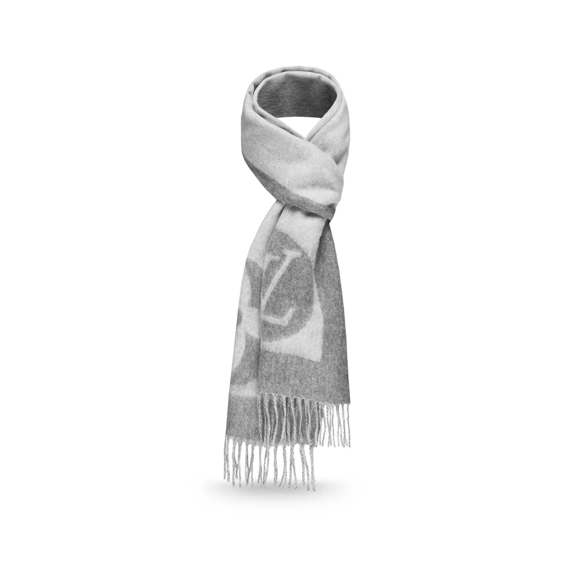 Shop Louis Vuitton Cardiff Scarf Grey