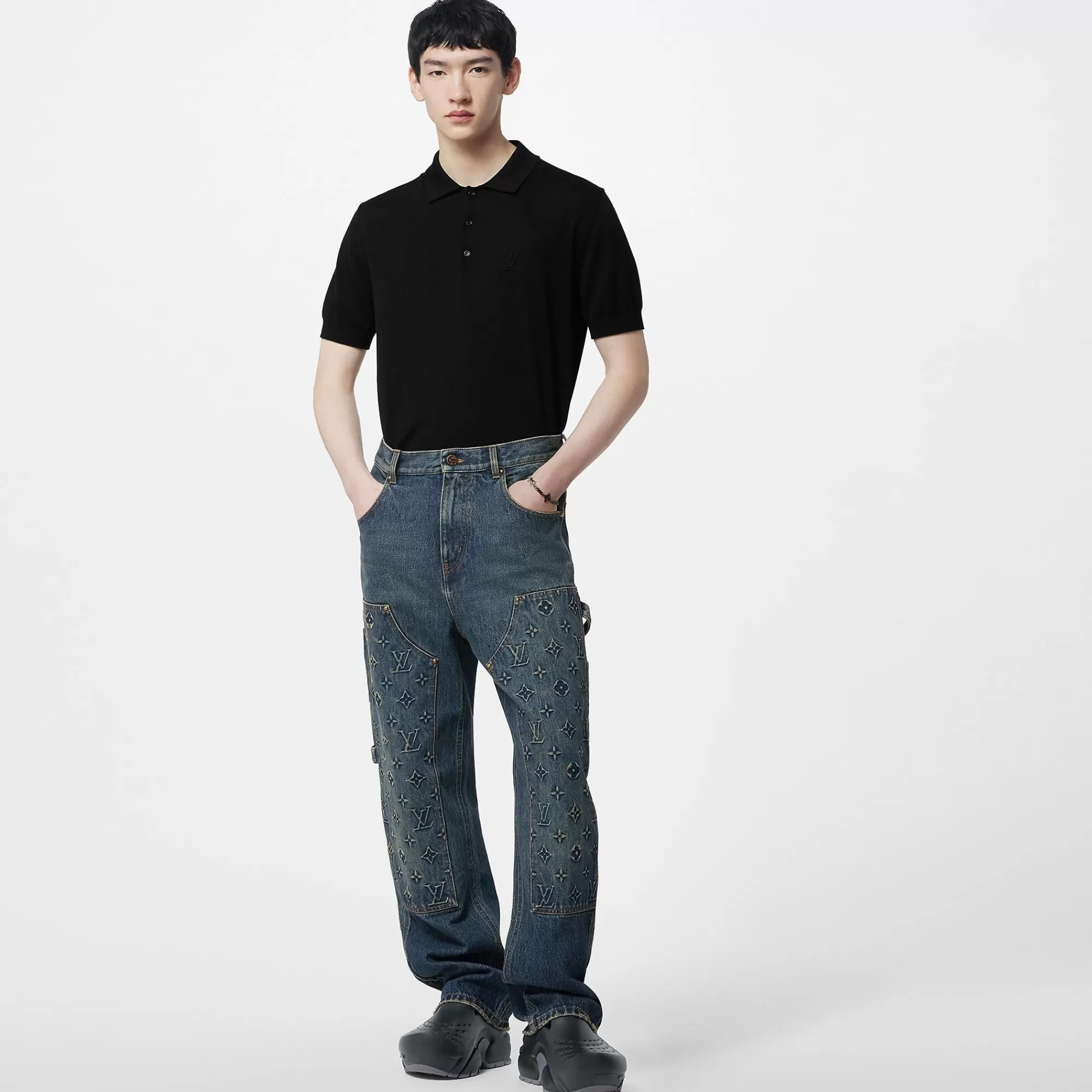 Cheap Louis Vuitton Cashmere And Cotton Blend Short-Sleeved Polo