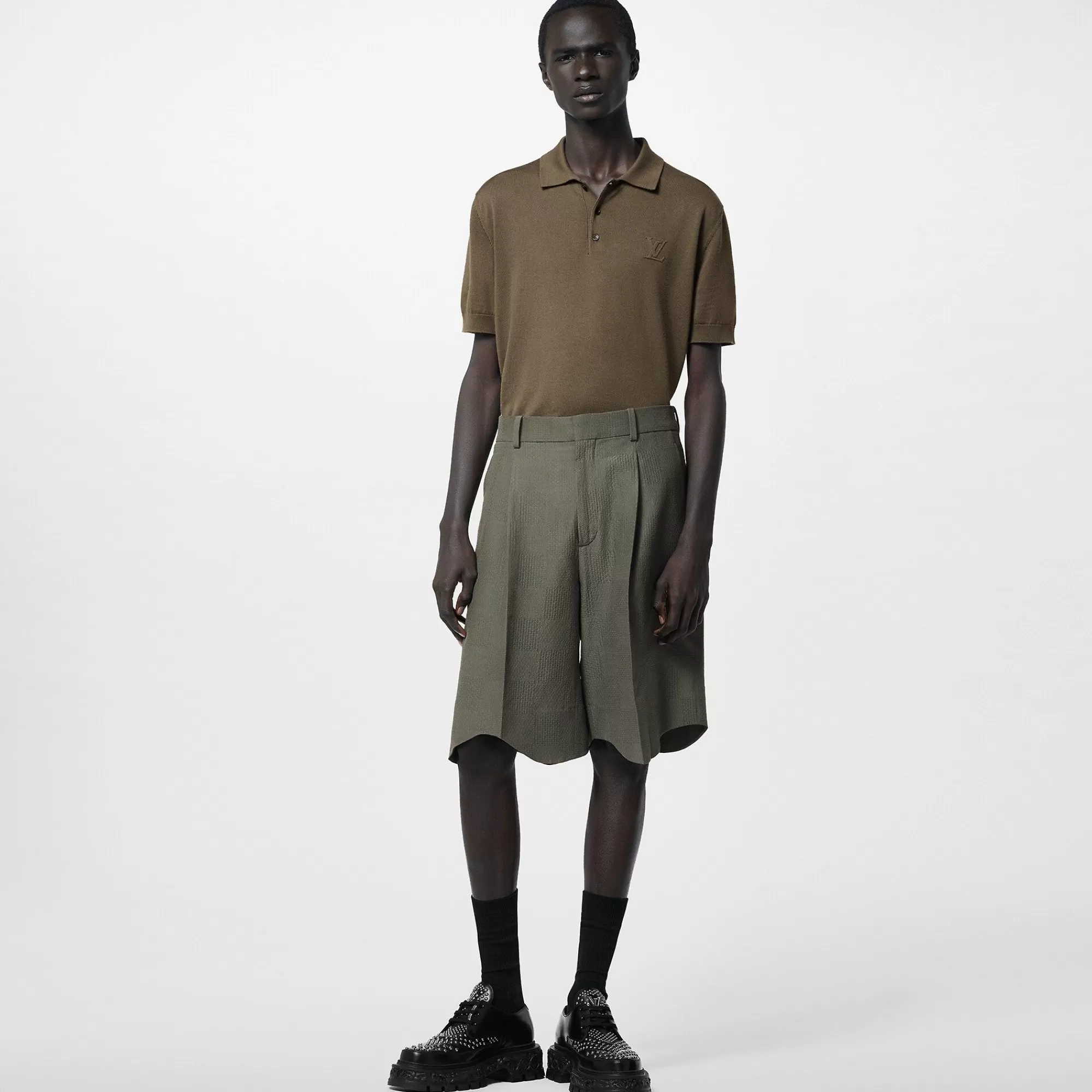 Cheap Louis Vuitton Cashmere And Cotton Blend Short-Sleeved Polo