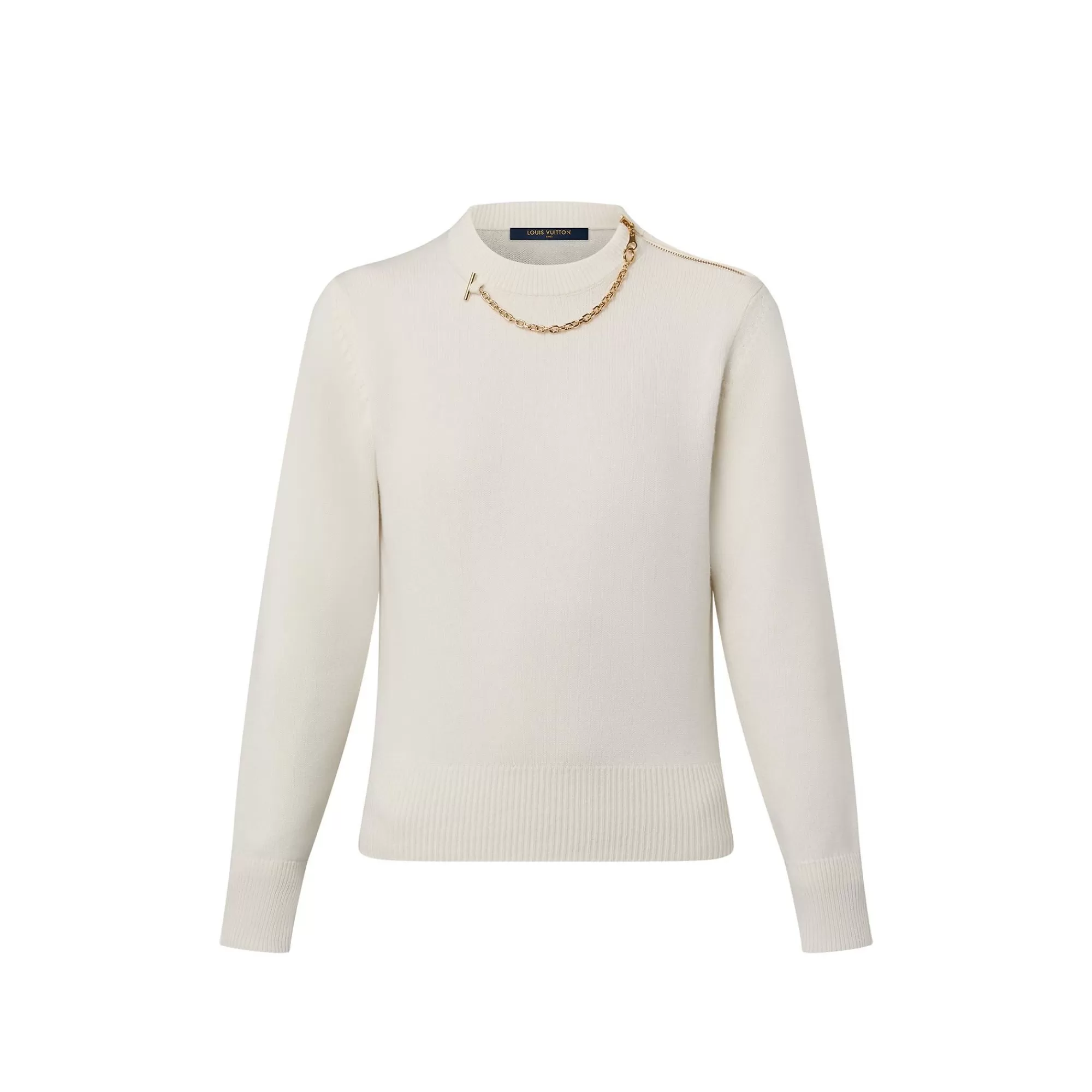 Best Sale Louis Vuitton Chain Detail Cashmere Sweater