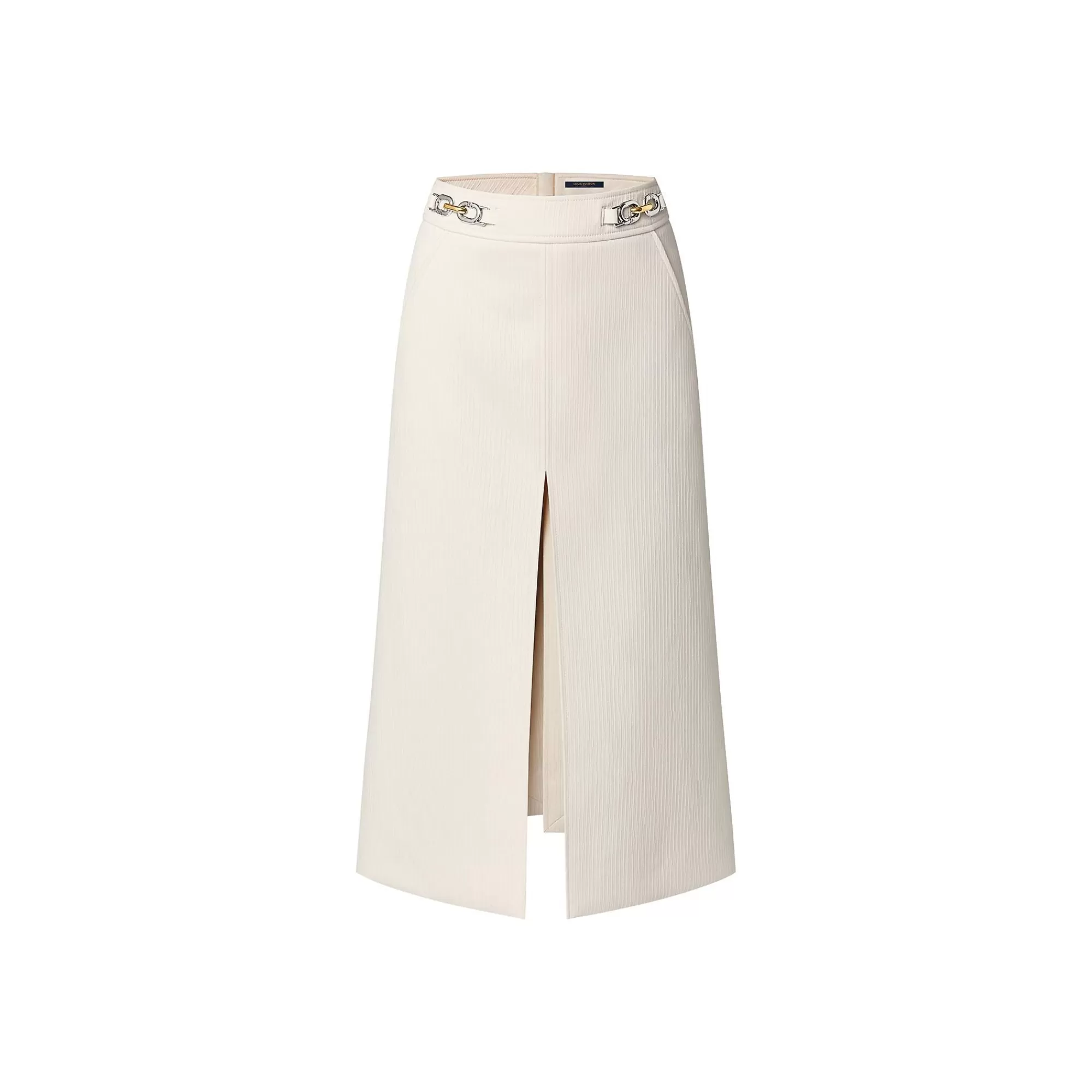 Cheap Louis Vuitton Chain Detail Ribbed Midi Skirt