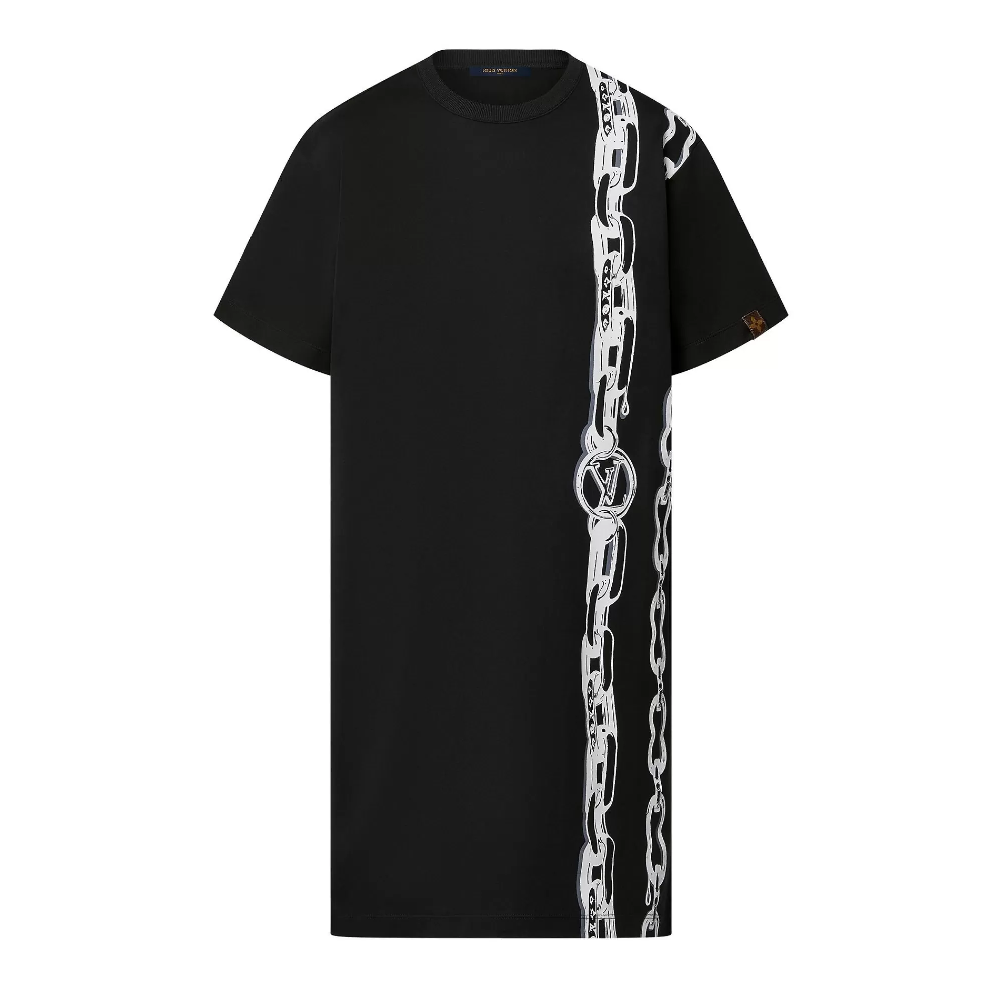 Shop Louis Vuitton Chain Print T-Shirt Dress