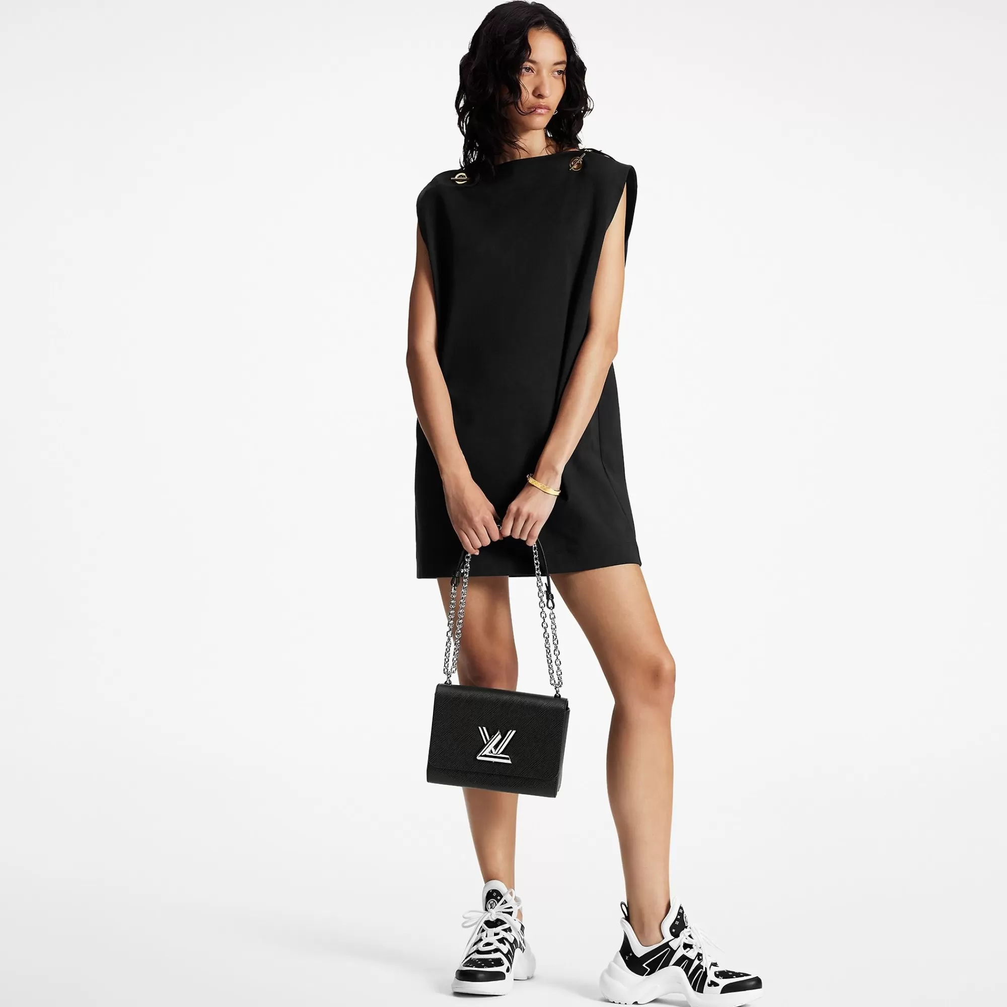 Store Louis Vuitton Chain Shoulder T-Shirt Dress