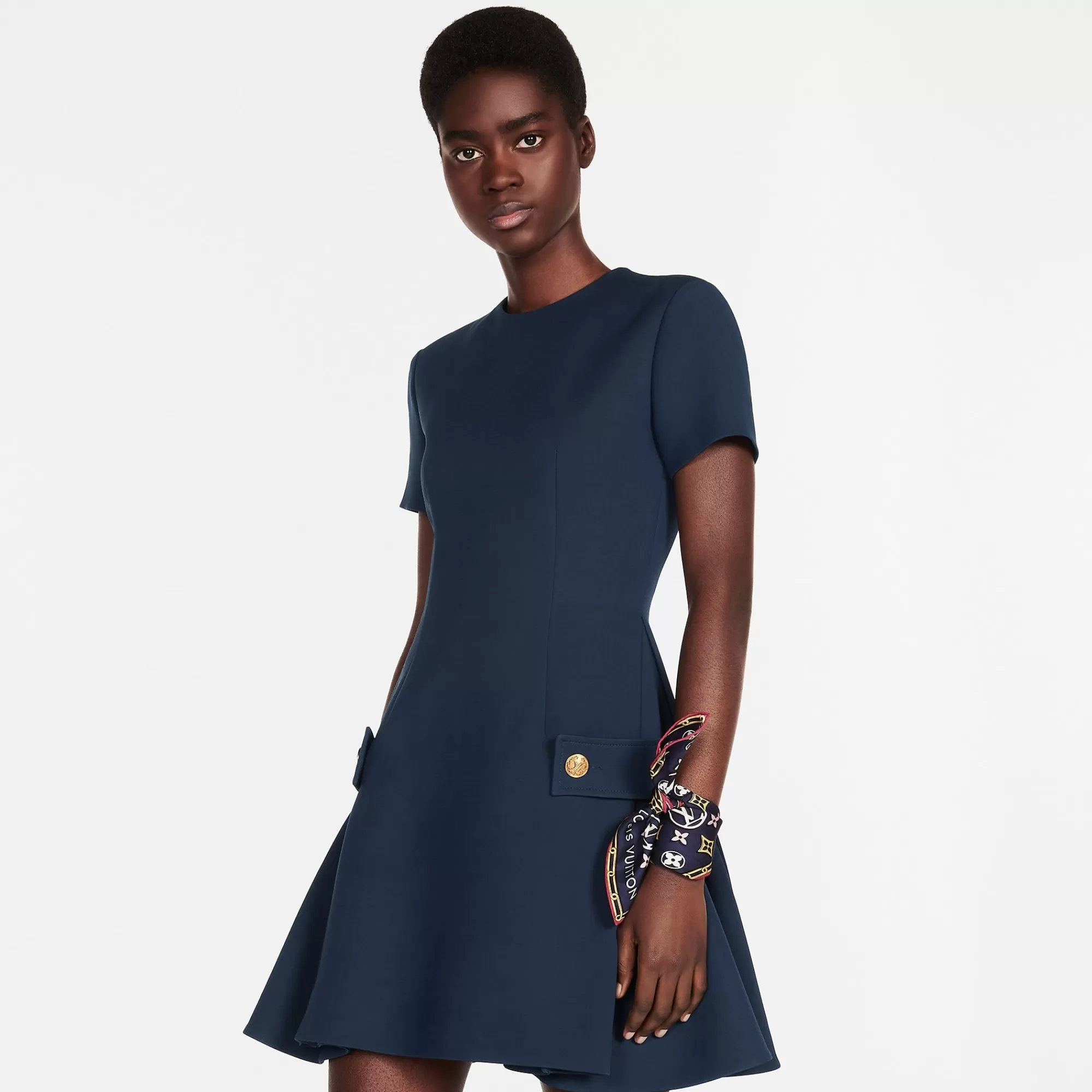 Shop Louis Vuitton Charming Monogram Square 45 Bleu Marine