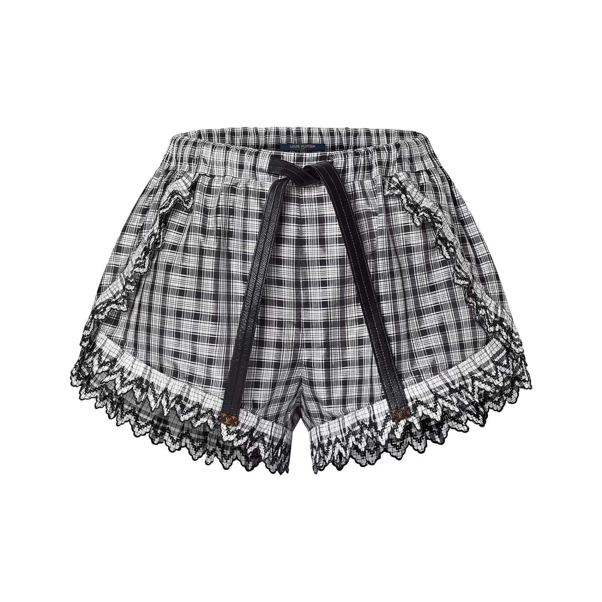 Outlet Louis Vuitton Check Ruffle Detail Mini Shorts
