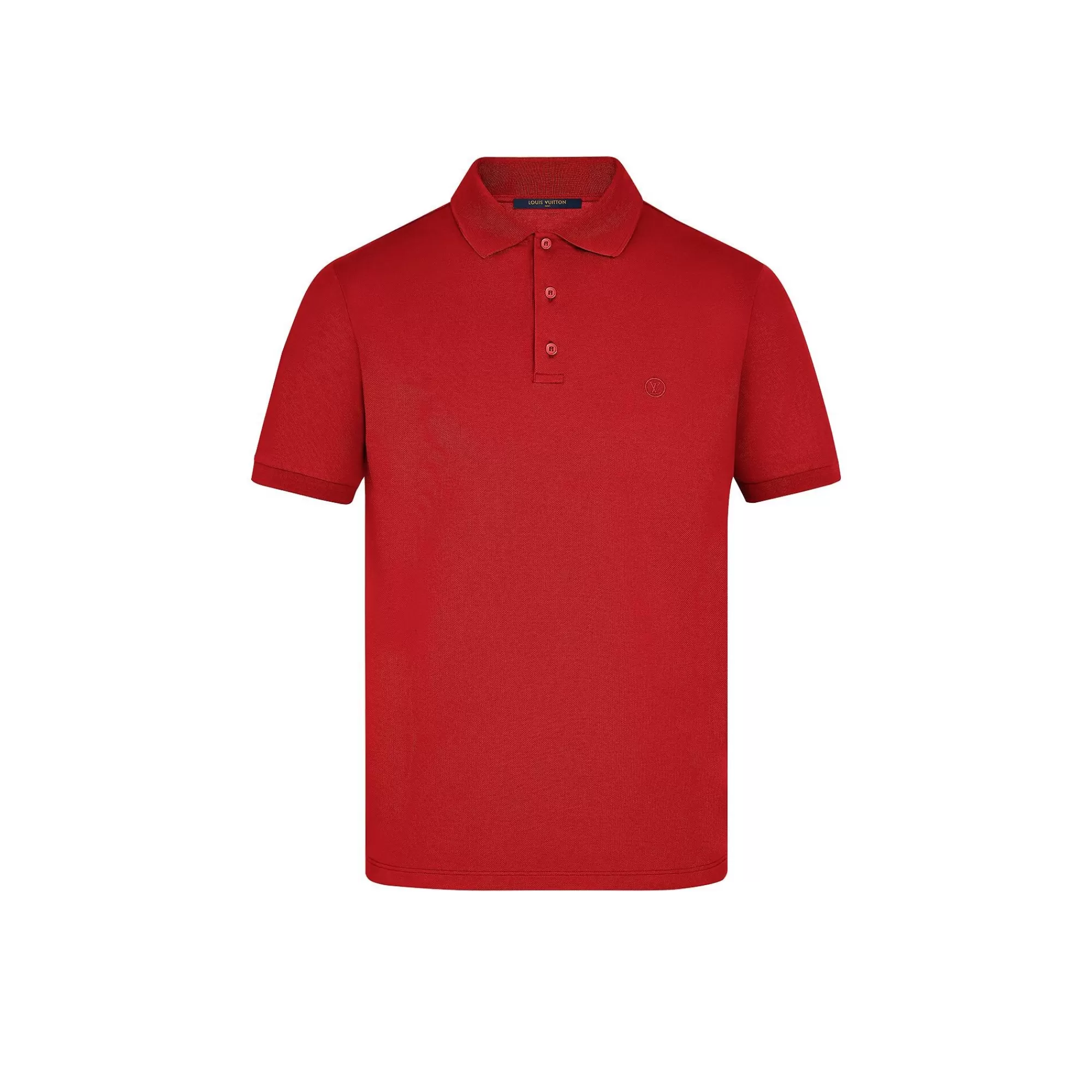 Hot Louis Vuitton Classic Short Sleeve Pique Polo Red