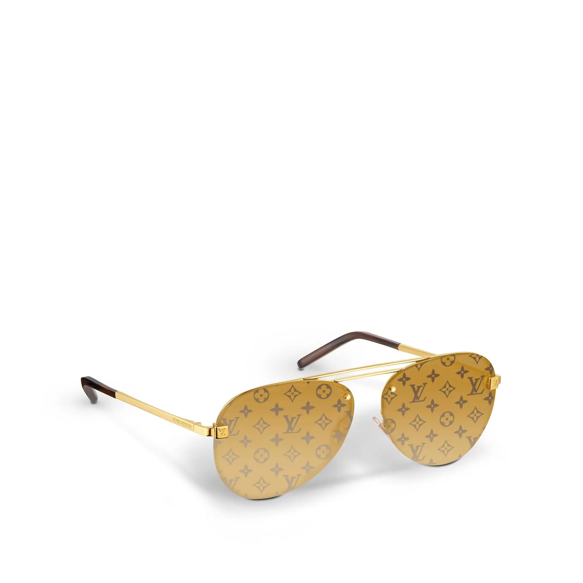 Discount Louis Vuitton Clockwise Sunglasses Gold Monogram