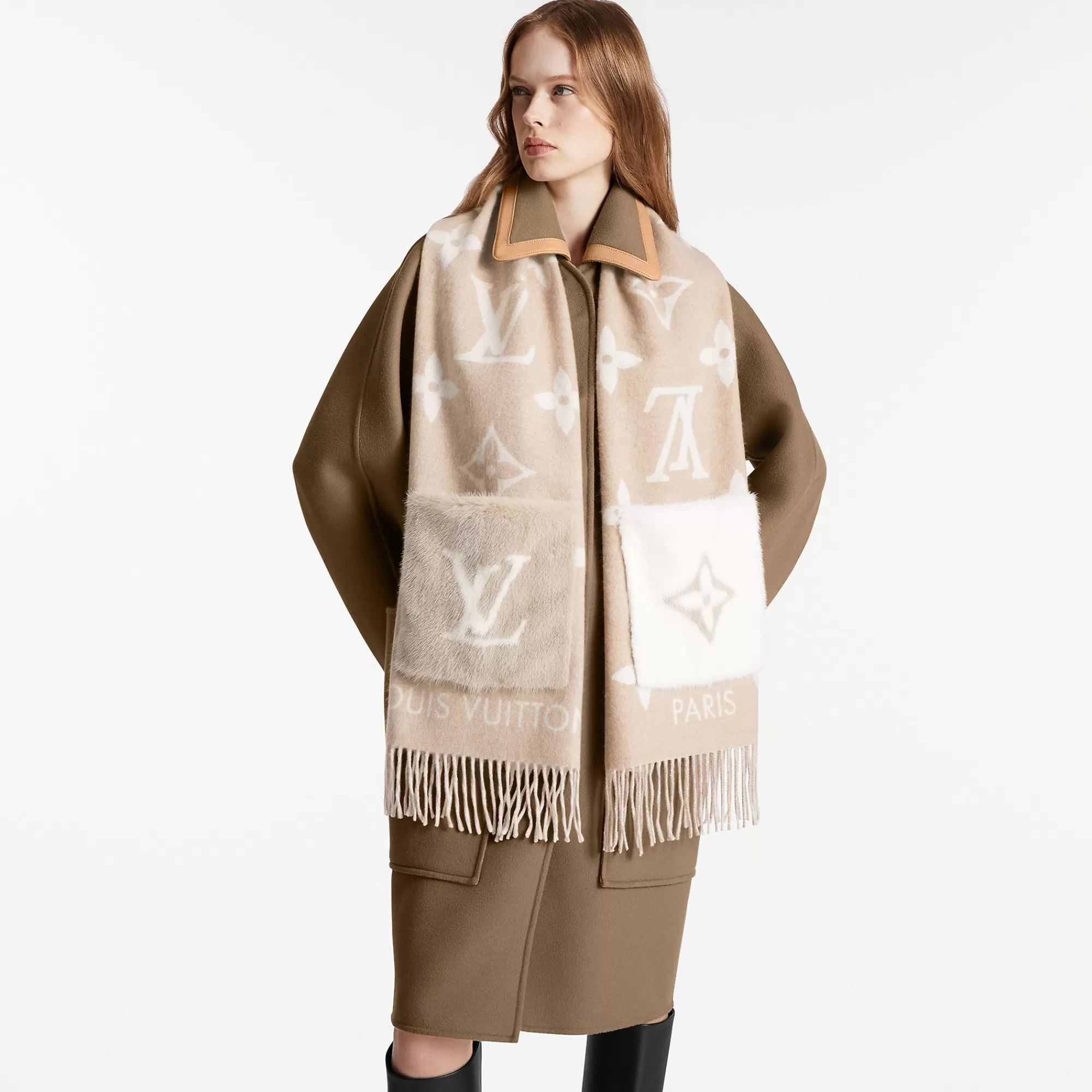 Flash Sale Louis Vuitton Cold Reykjavik Scarf Beige
