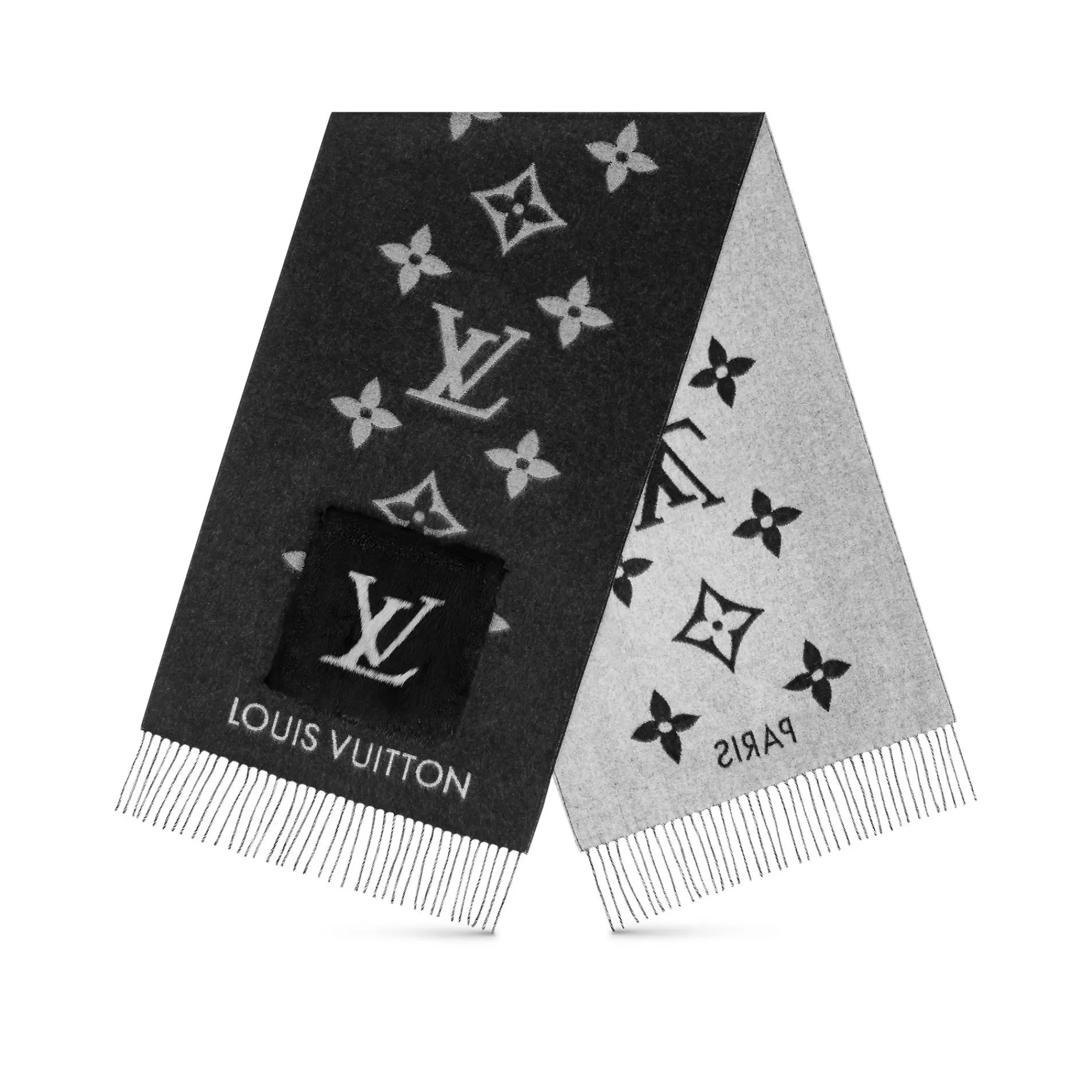 Fashion Louis Vuitton Cold Reykjavik Scarf Black