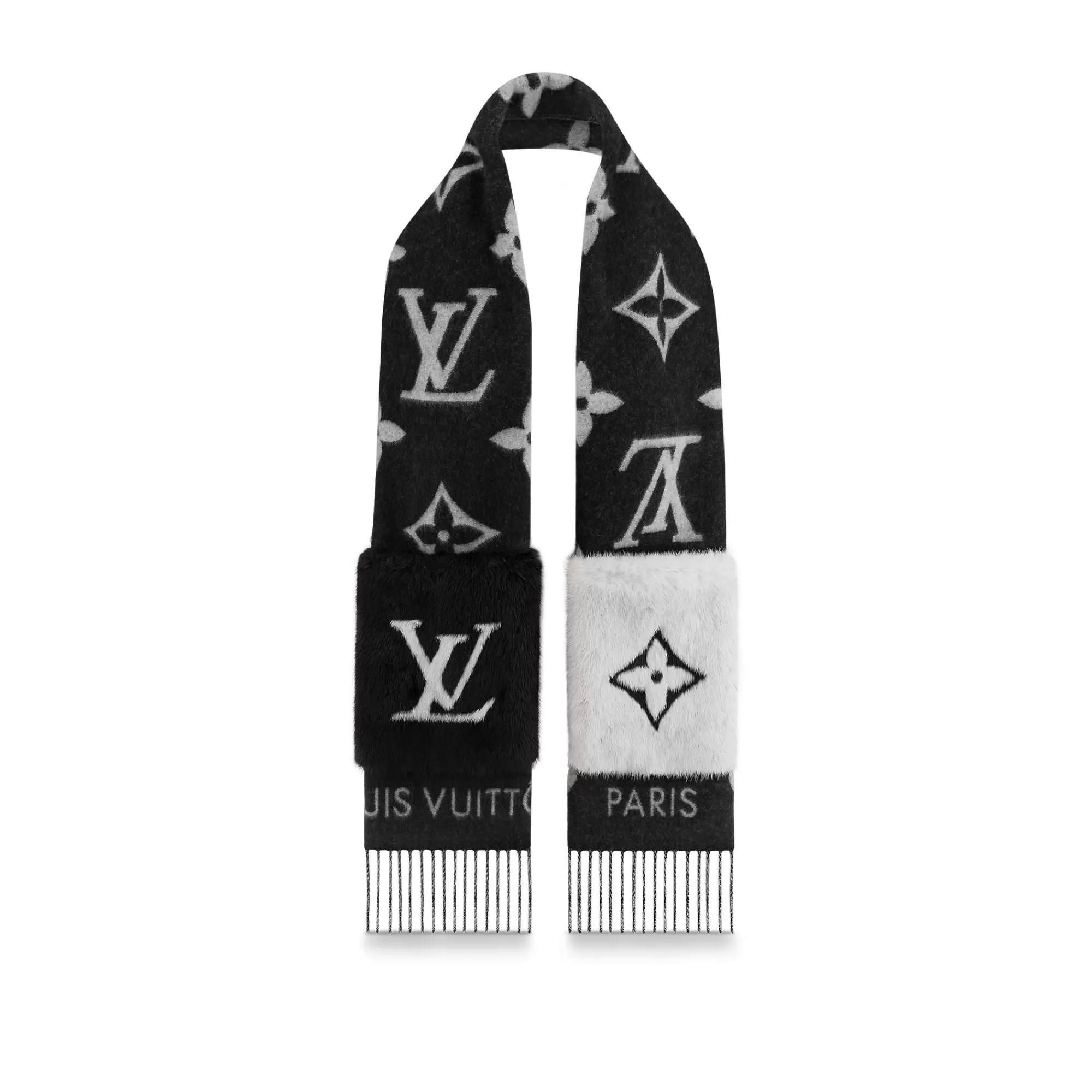 Fashion Louis Vuitton Cold Reykjavik Scarf Black