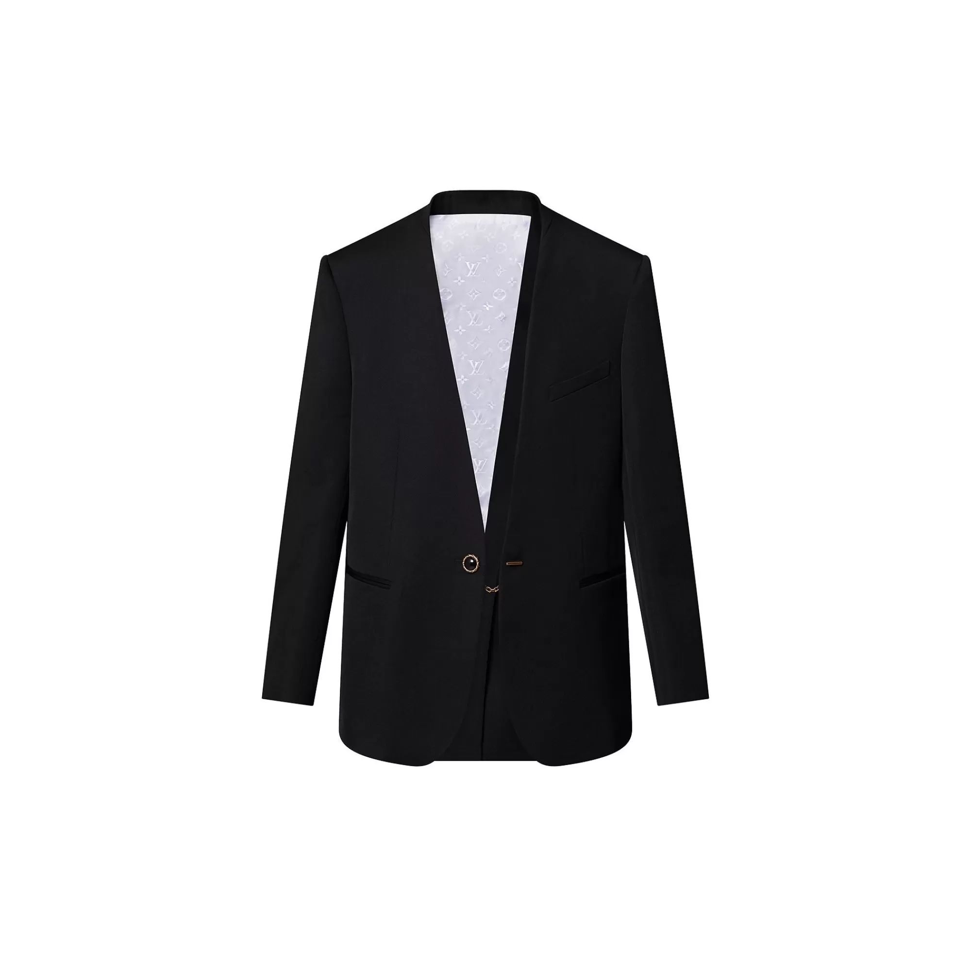 Best Louis Vuitton Collarless Wool Twill Blazer