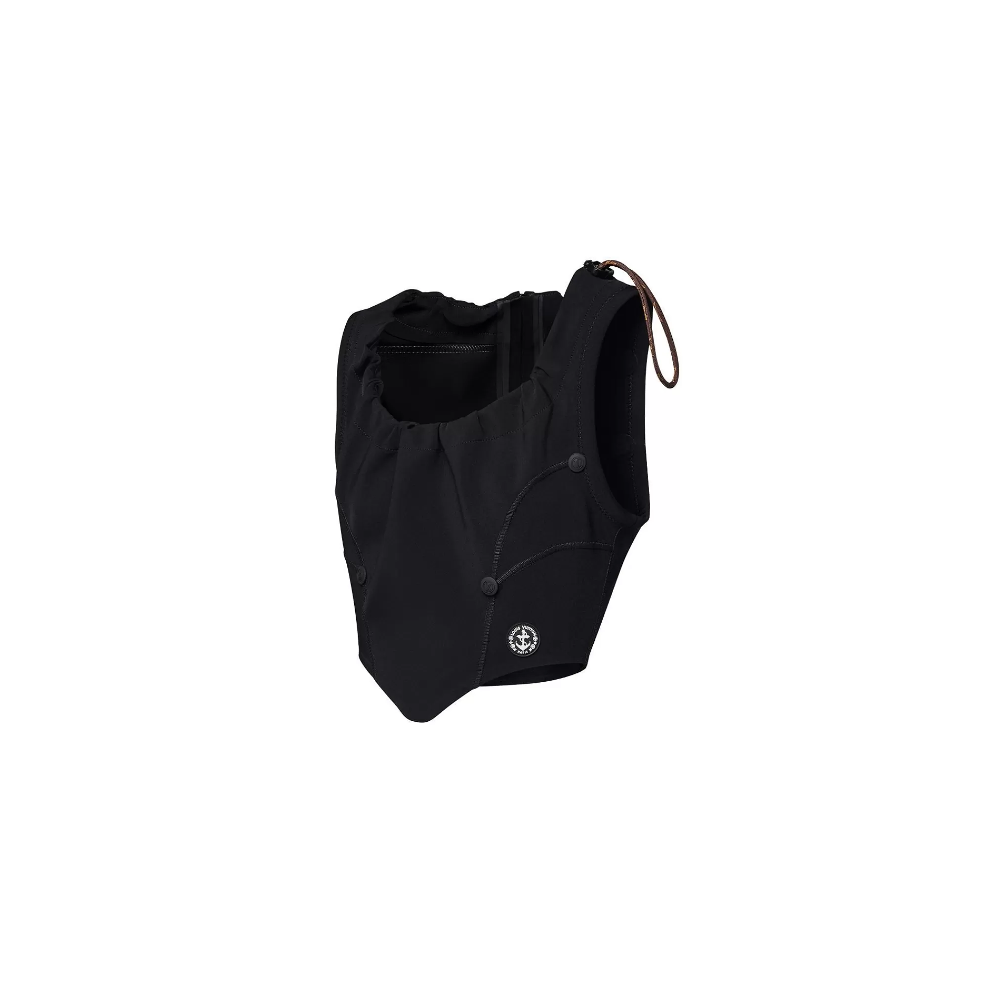 New Louis Vuitton Color-Blocked Scuba Top