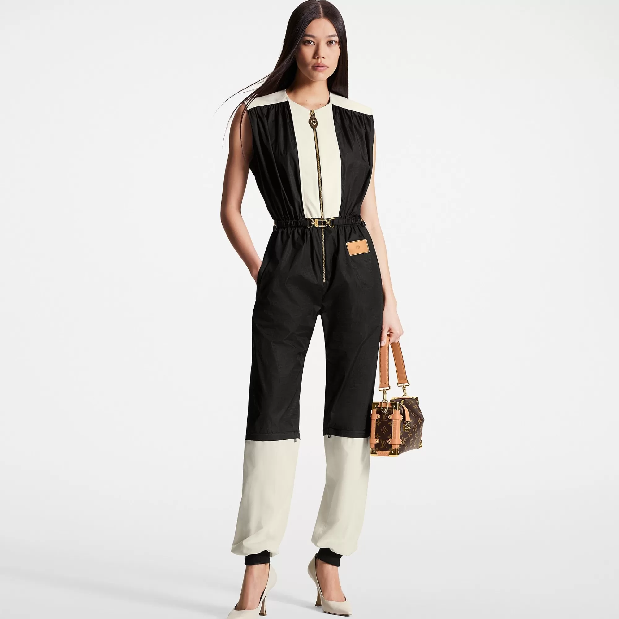 Store Louis Vuitton Color-Blocked Zip-Off Jumpsuit