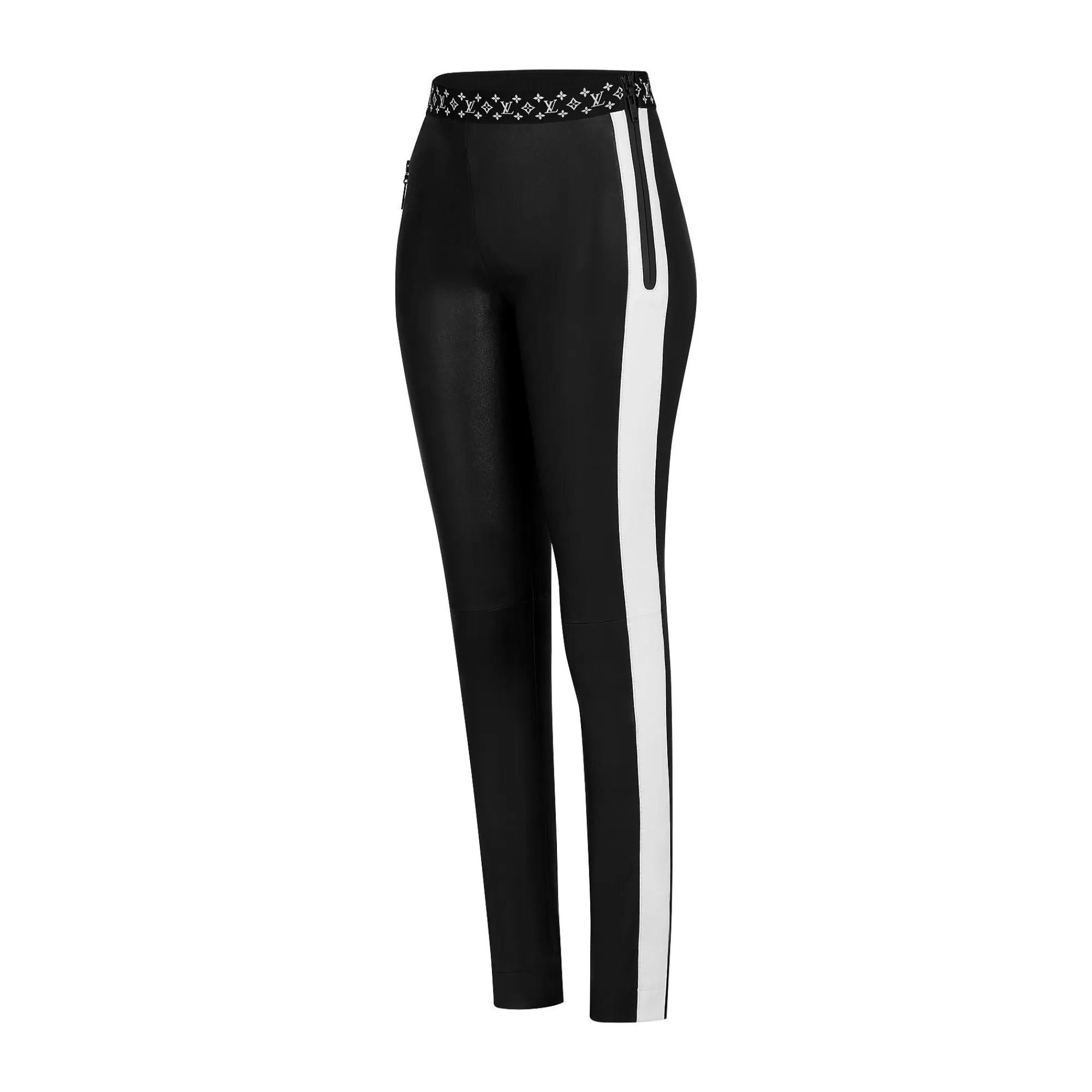 Hot Louis Vuitton Contrast Accent Leather Leggings