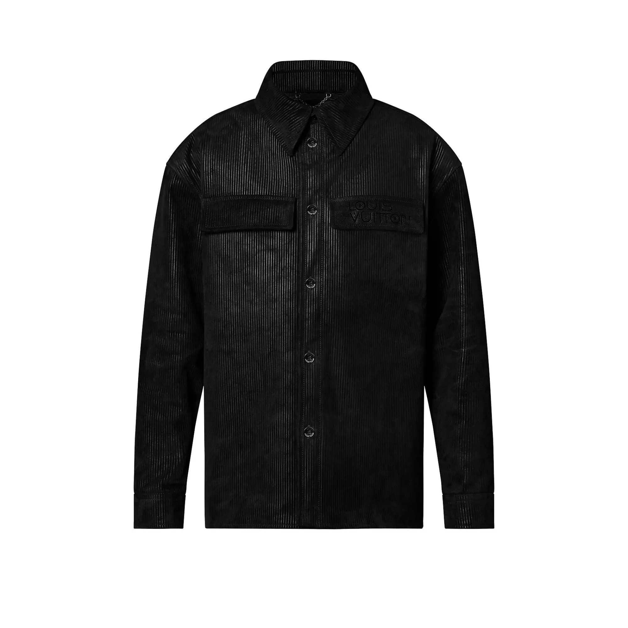 Best Sale Louis Vuitton Corduroy-Effect Suede Overshirt