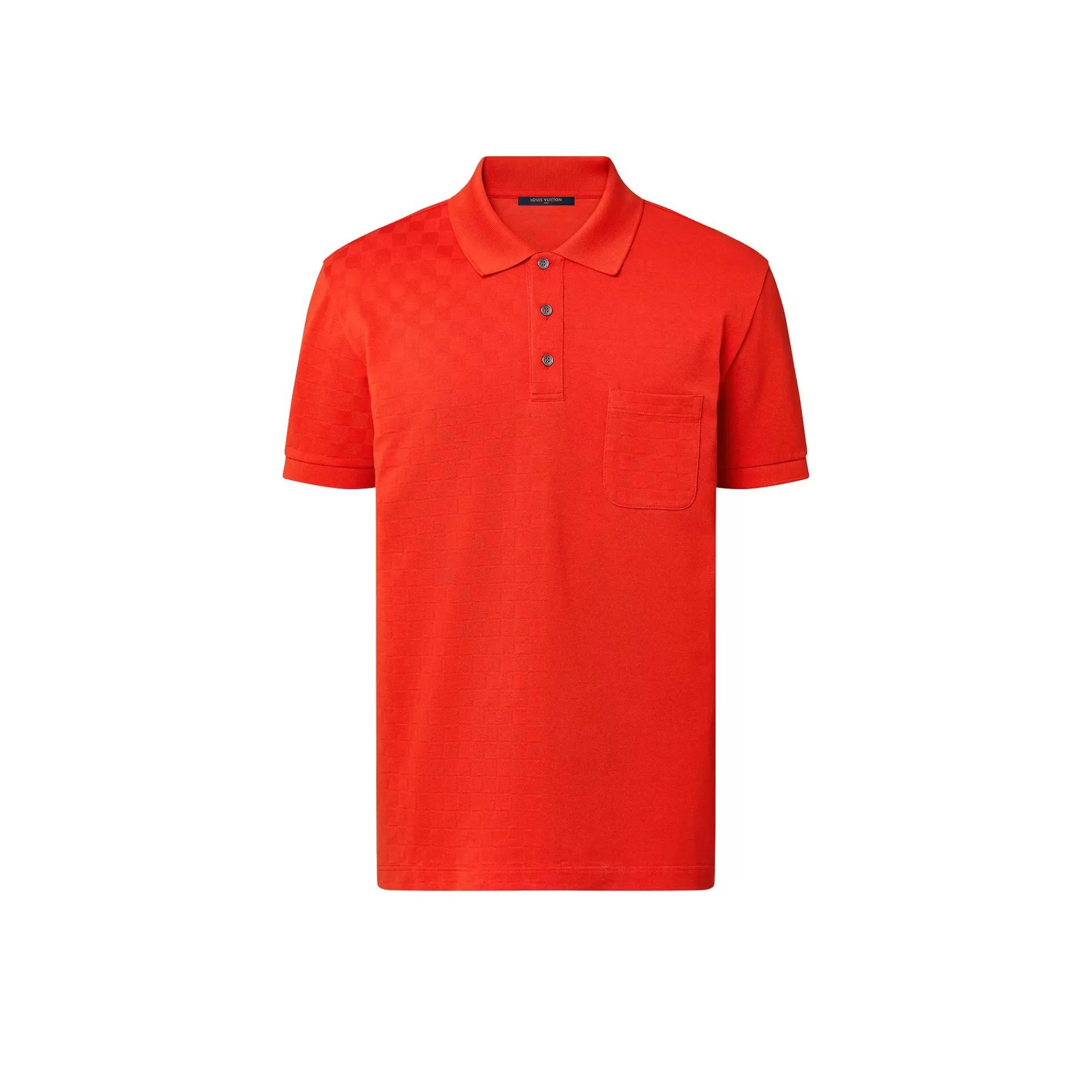 Best Louis Vuitton Cotton Half Damier Pocket Polo Red